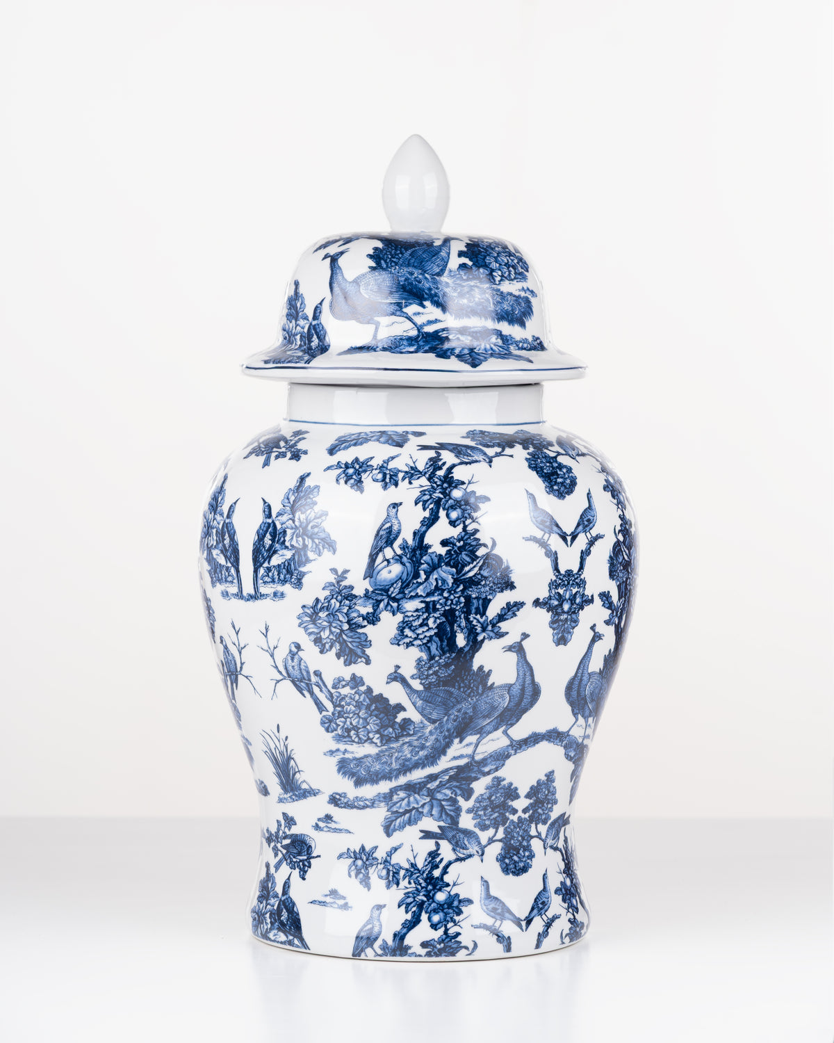 Peacock Blue Ceramic Ginger Jar