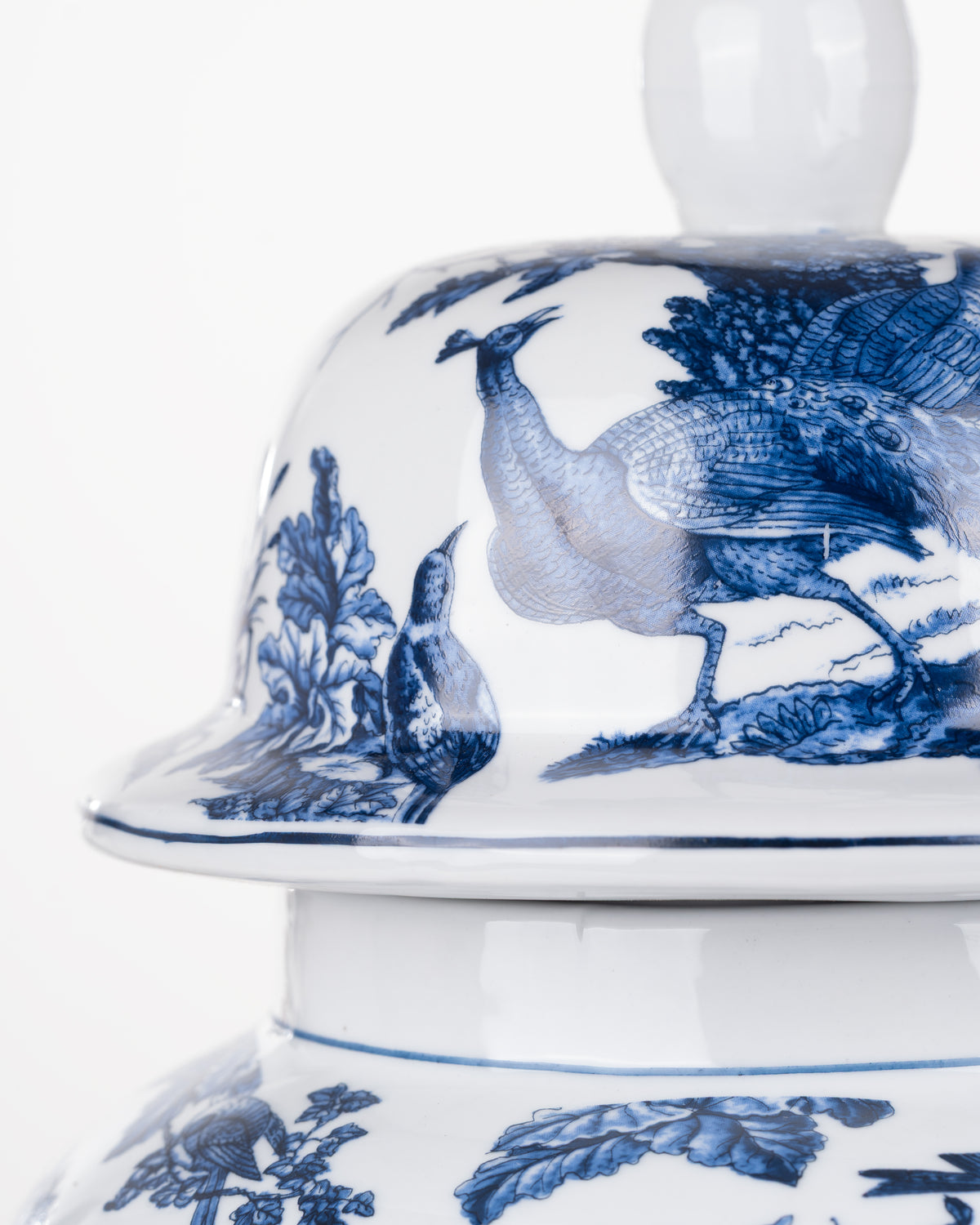 Peacock Blue Ceramic Ginger Jar