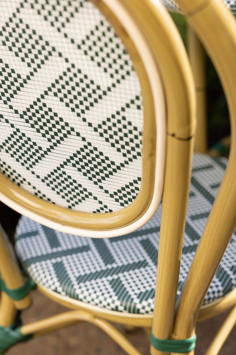 Brioche Basket Weave Dining Chair | Green