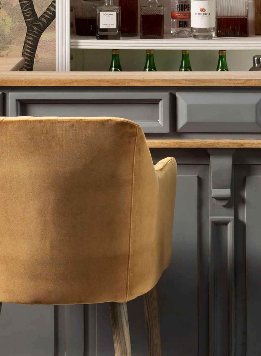 Boden Bar Table | Weathered Oak & Chimney Sweep Grey