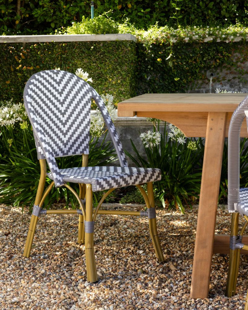 Brioche Arrow Weave Chair | Grey