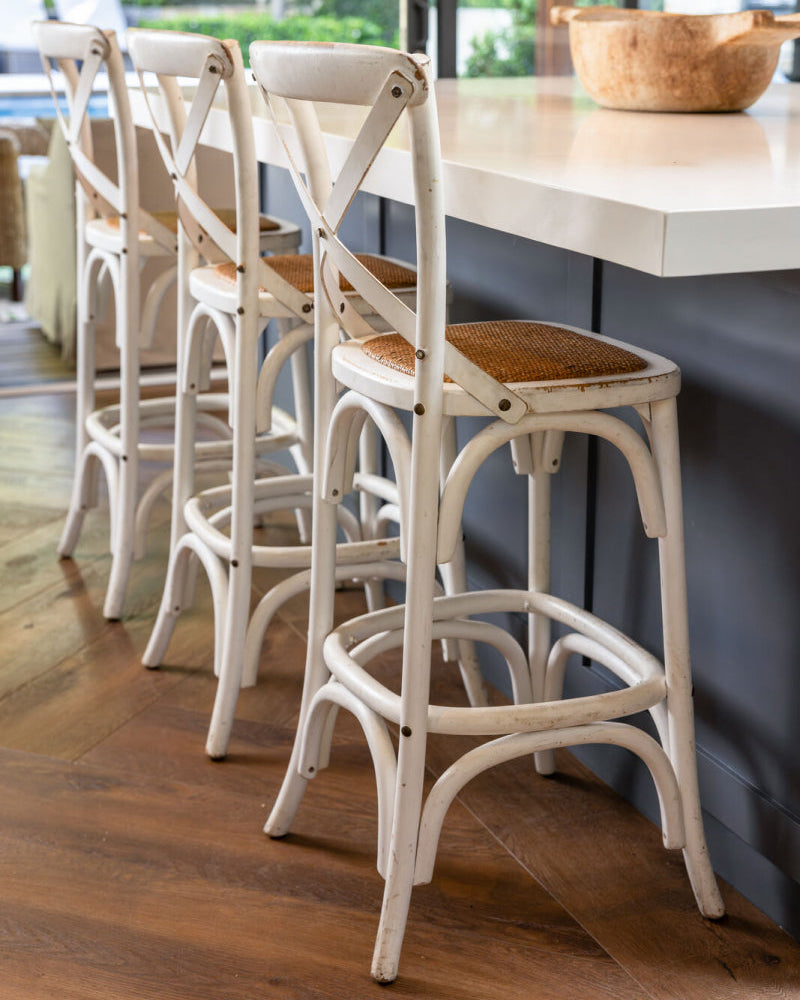 Jenny Crossback Counter Stool | White