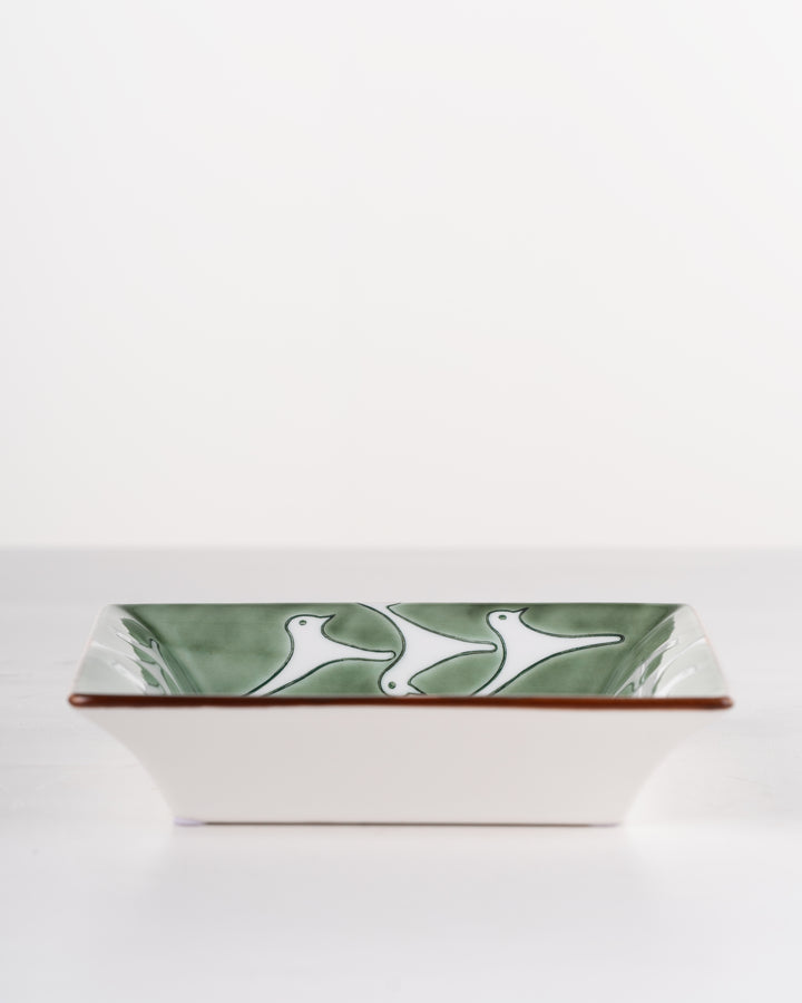 Illustrated Bird Dish