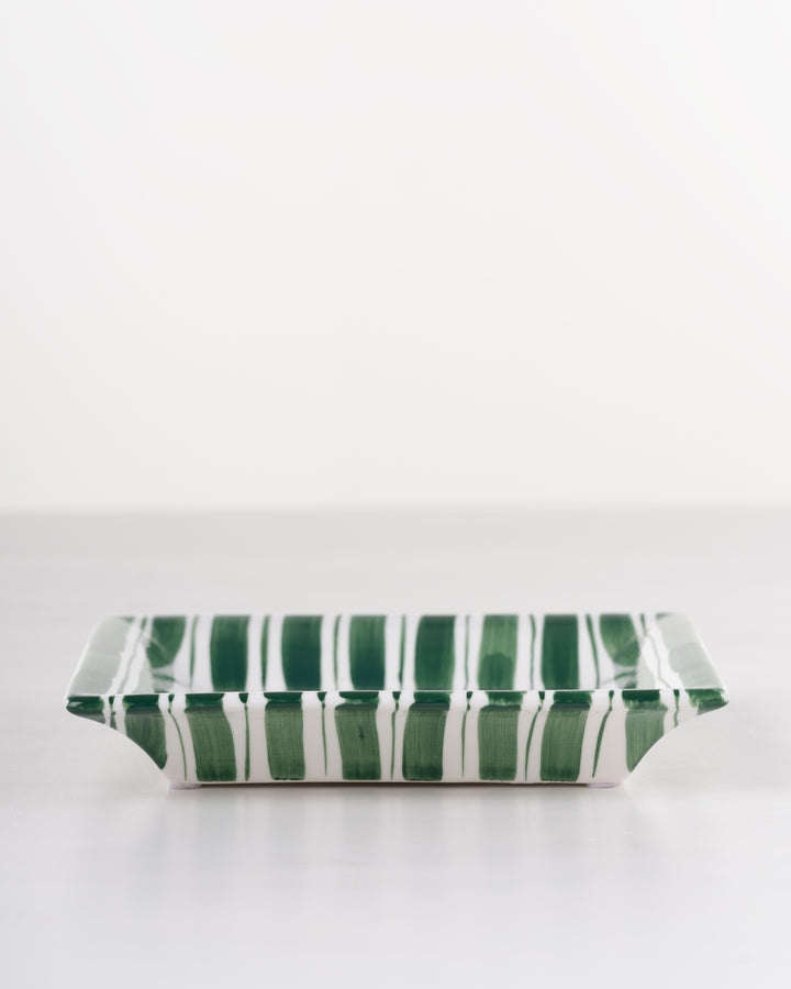 Green Stripe Ceramic Plate