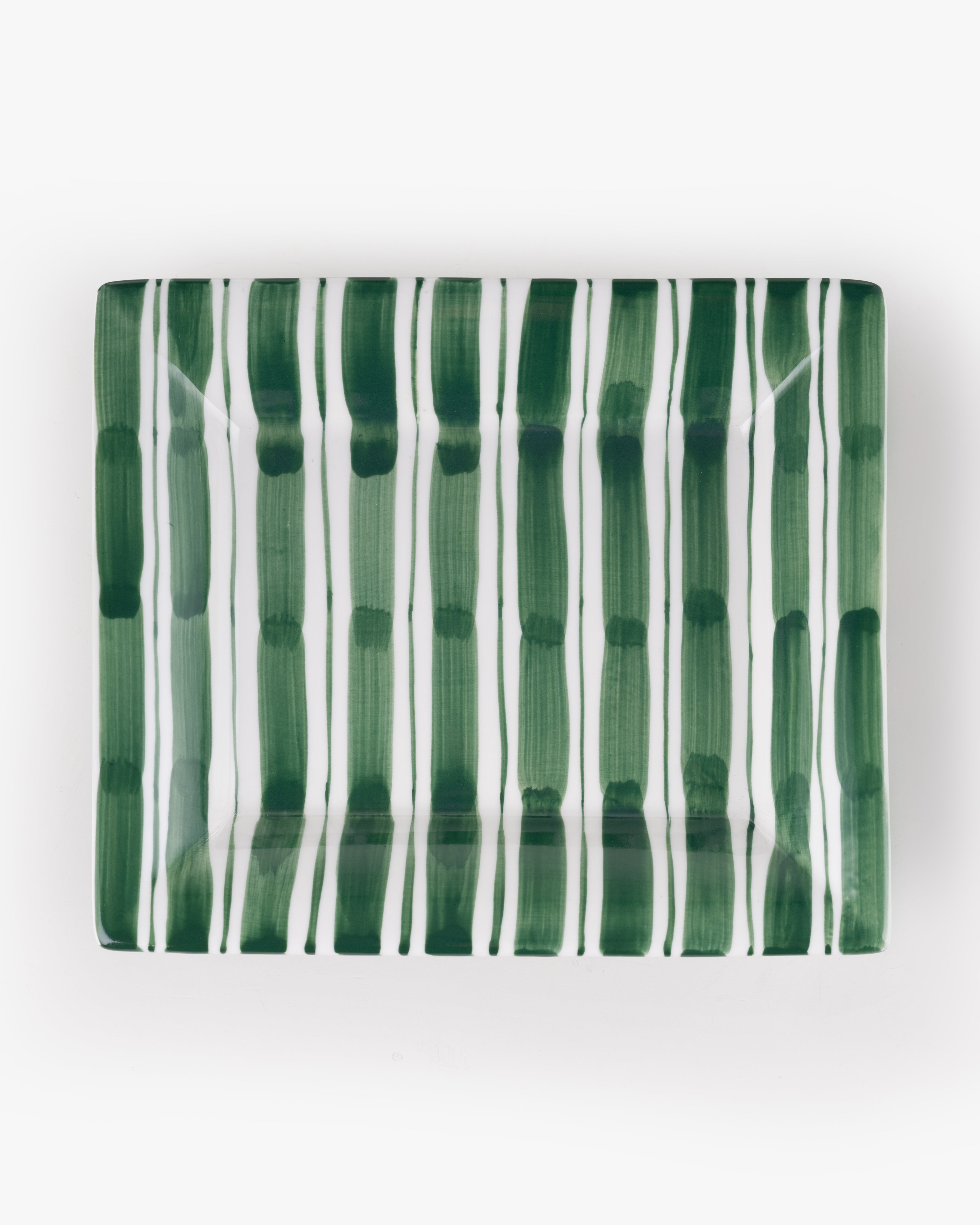 Green Stripe Ceramic Plate