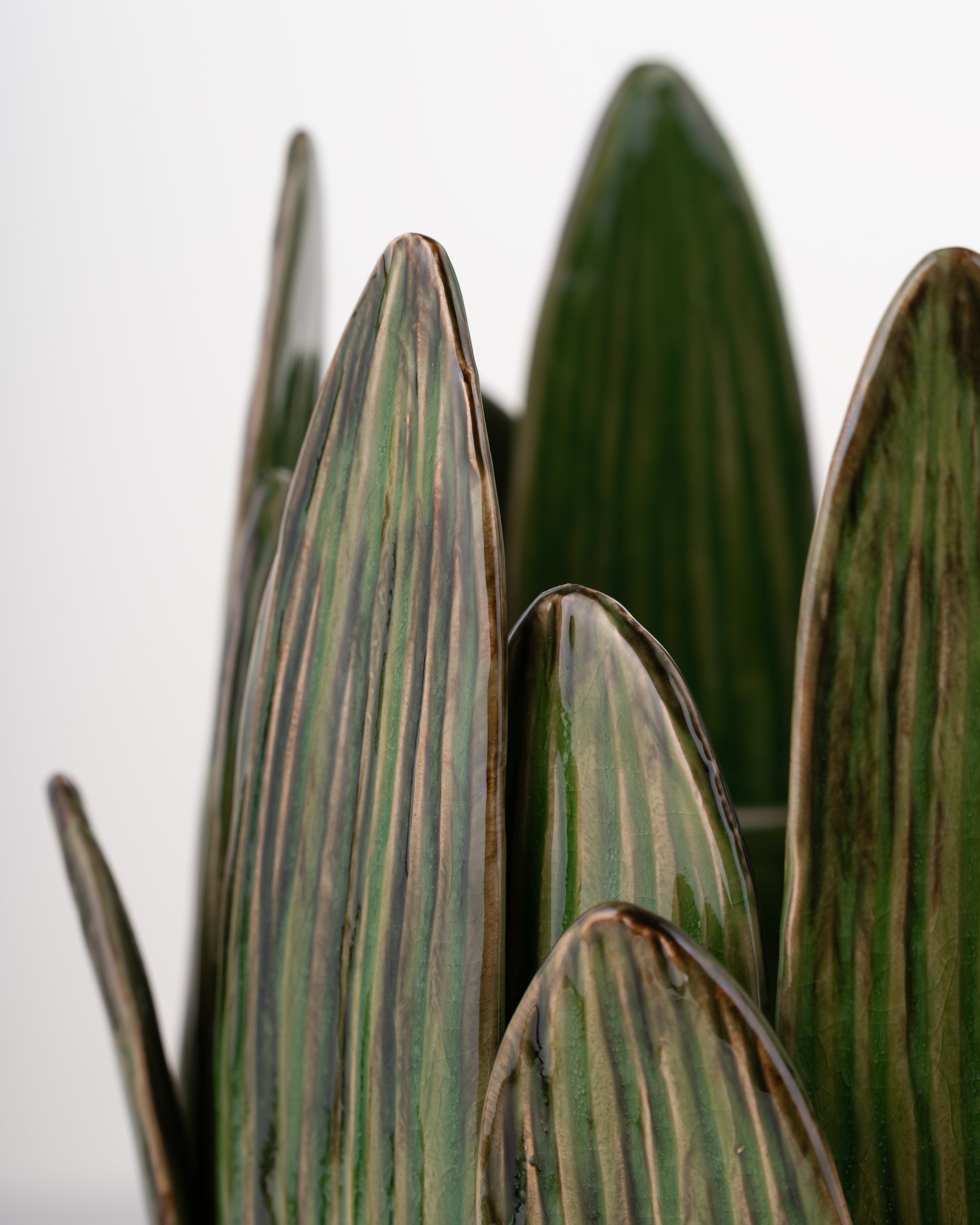 Forest Leaf Ceramic Vase