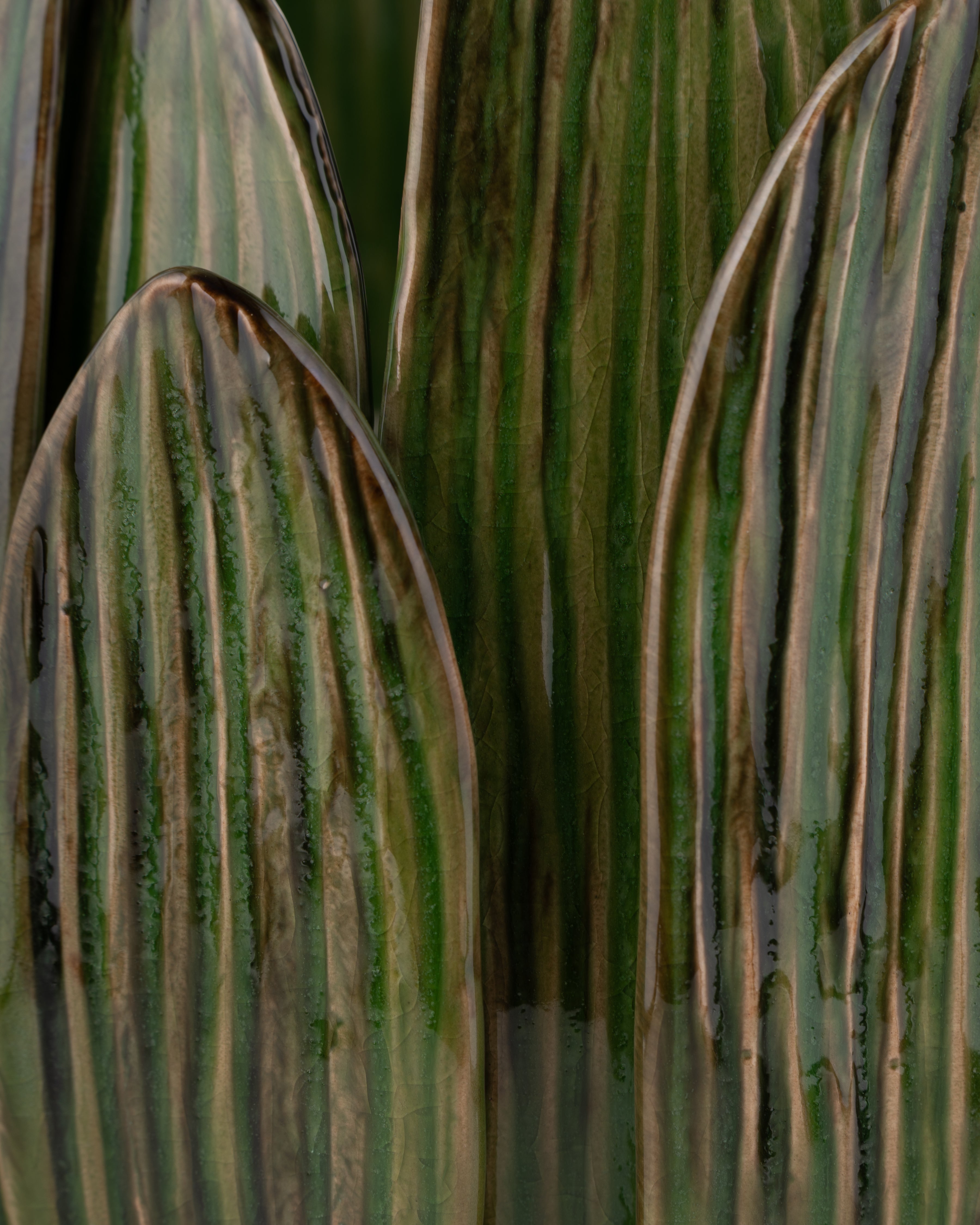 Forest Leaf Ceramic Vase