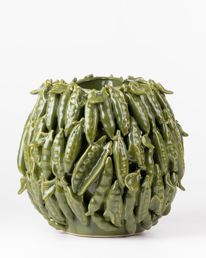 Green bean Ceramic Vase