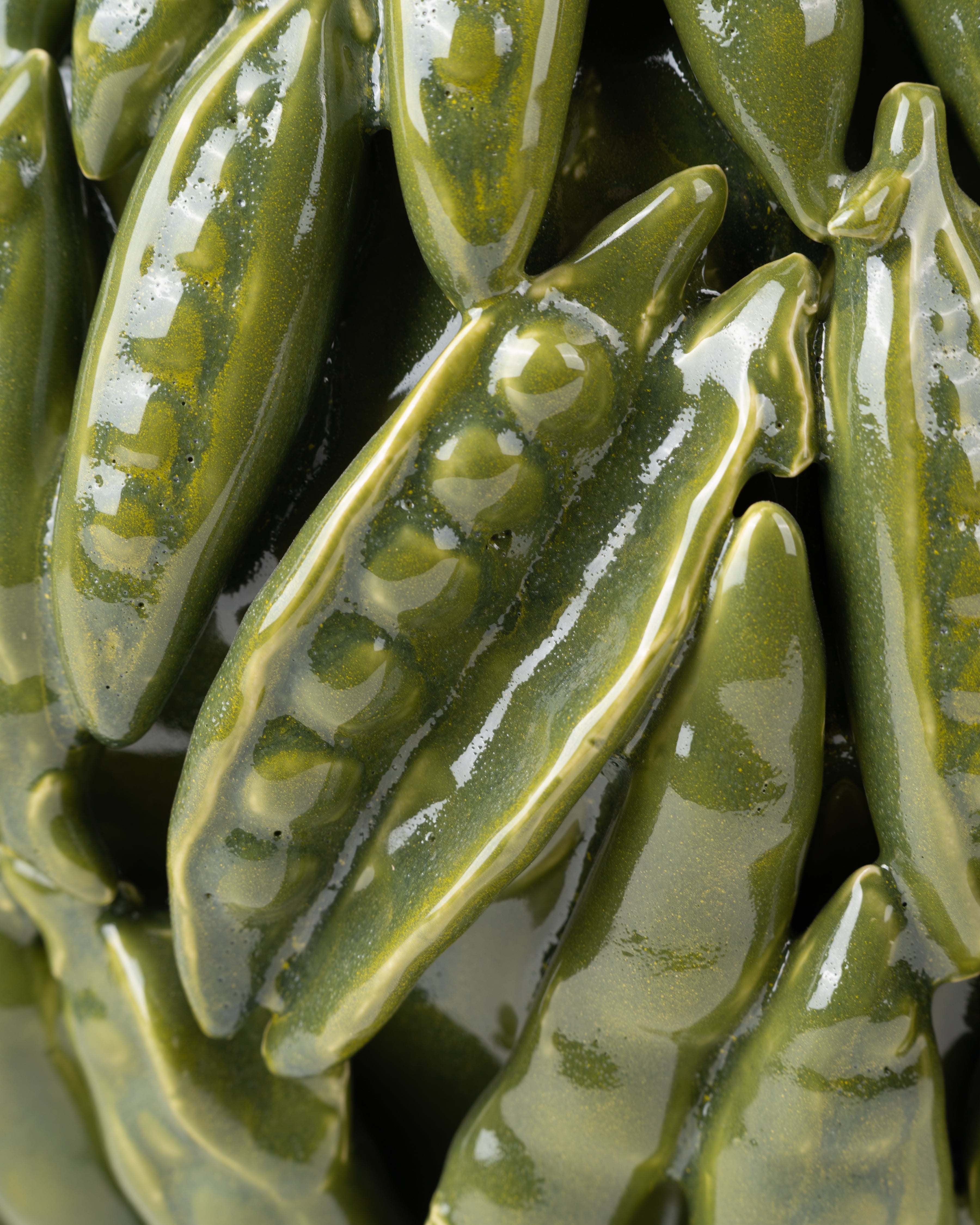 Green bean Ceramic Vase