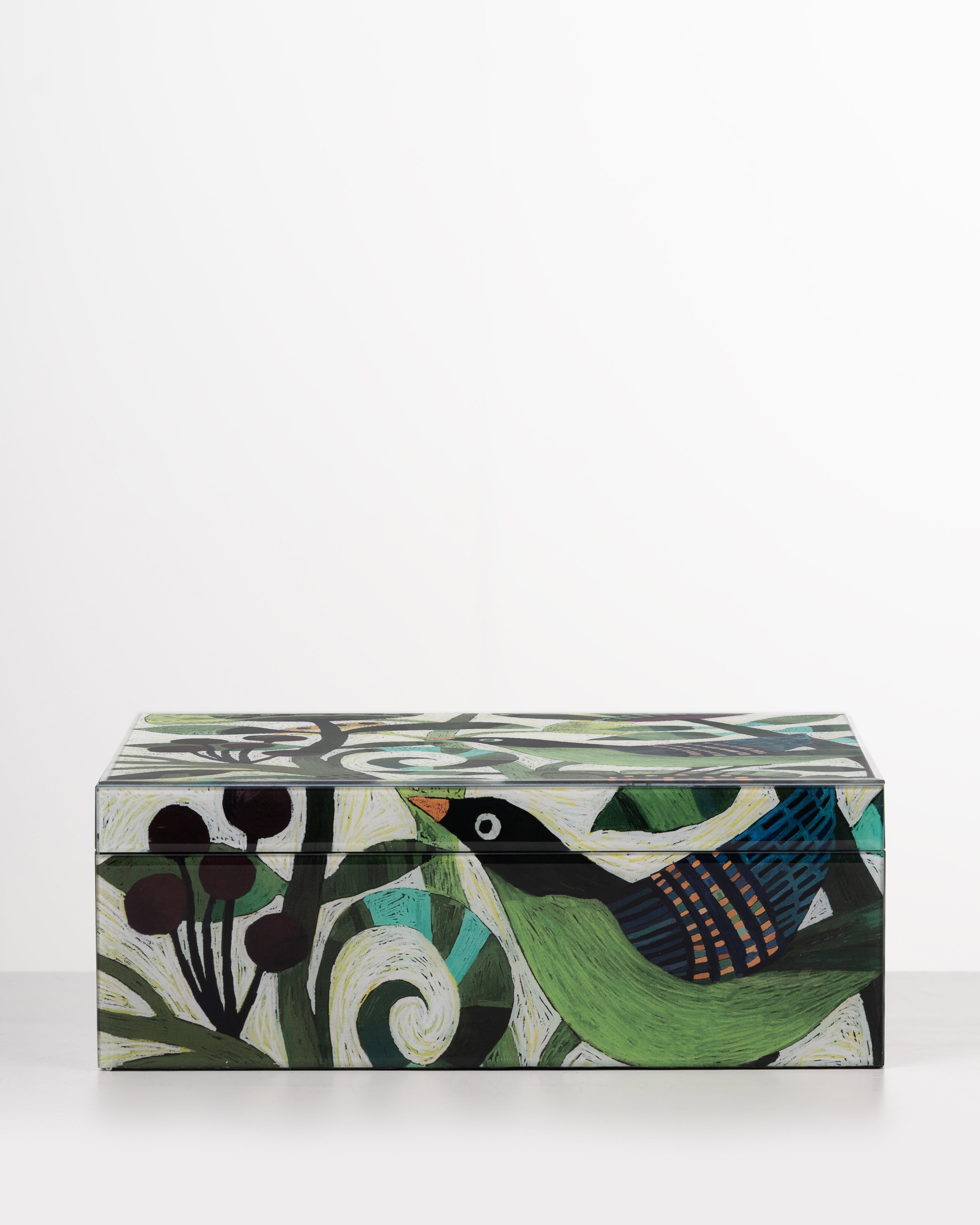 Birdsong Glass Storage Box | Large
