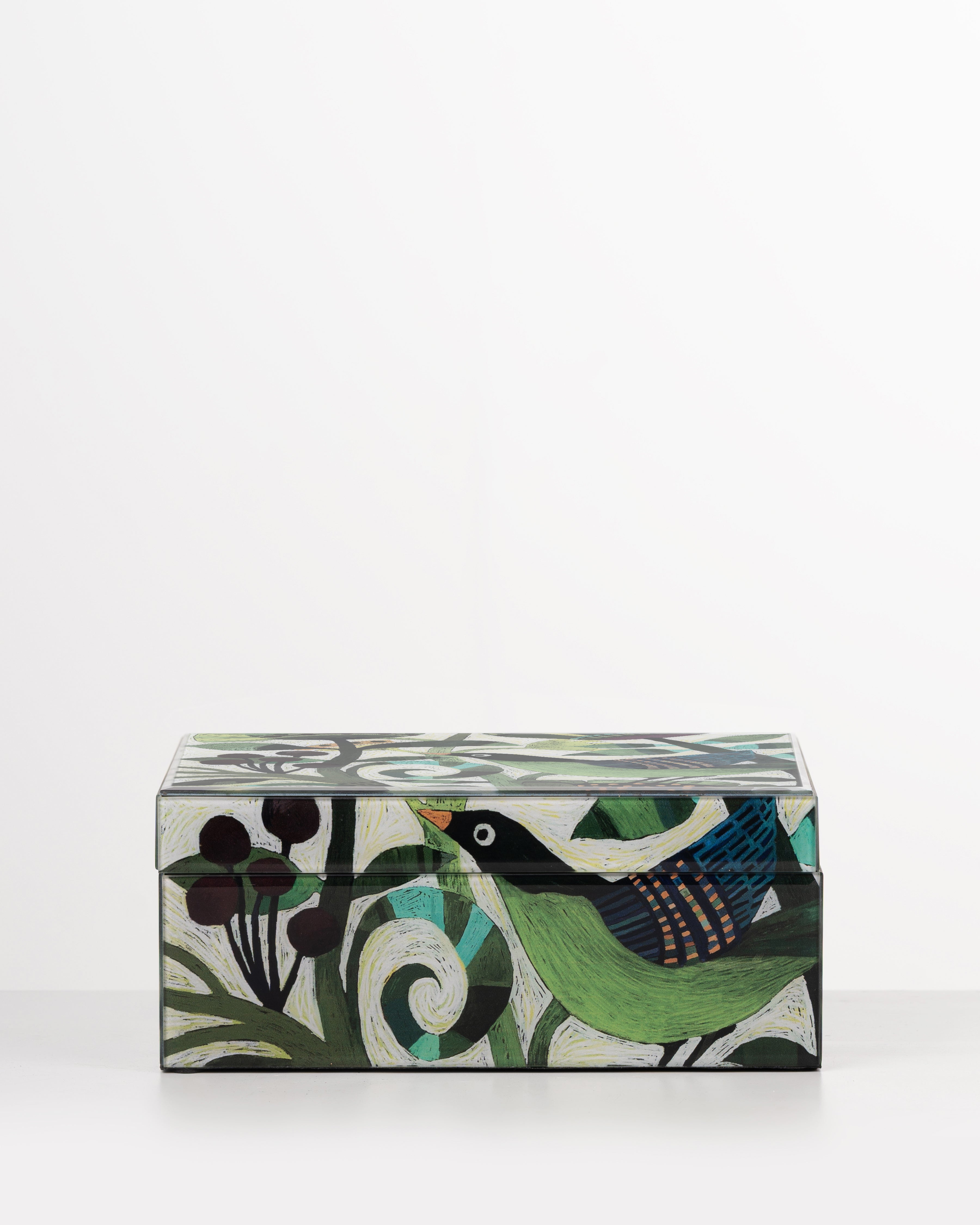 Birdsong Glass Storage Box | Medium