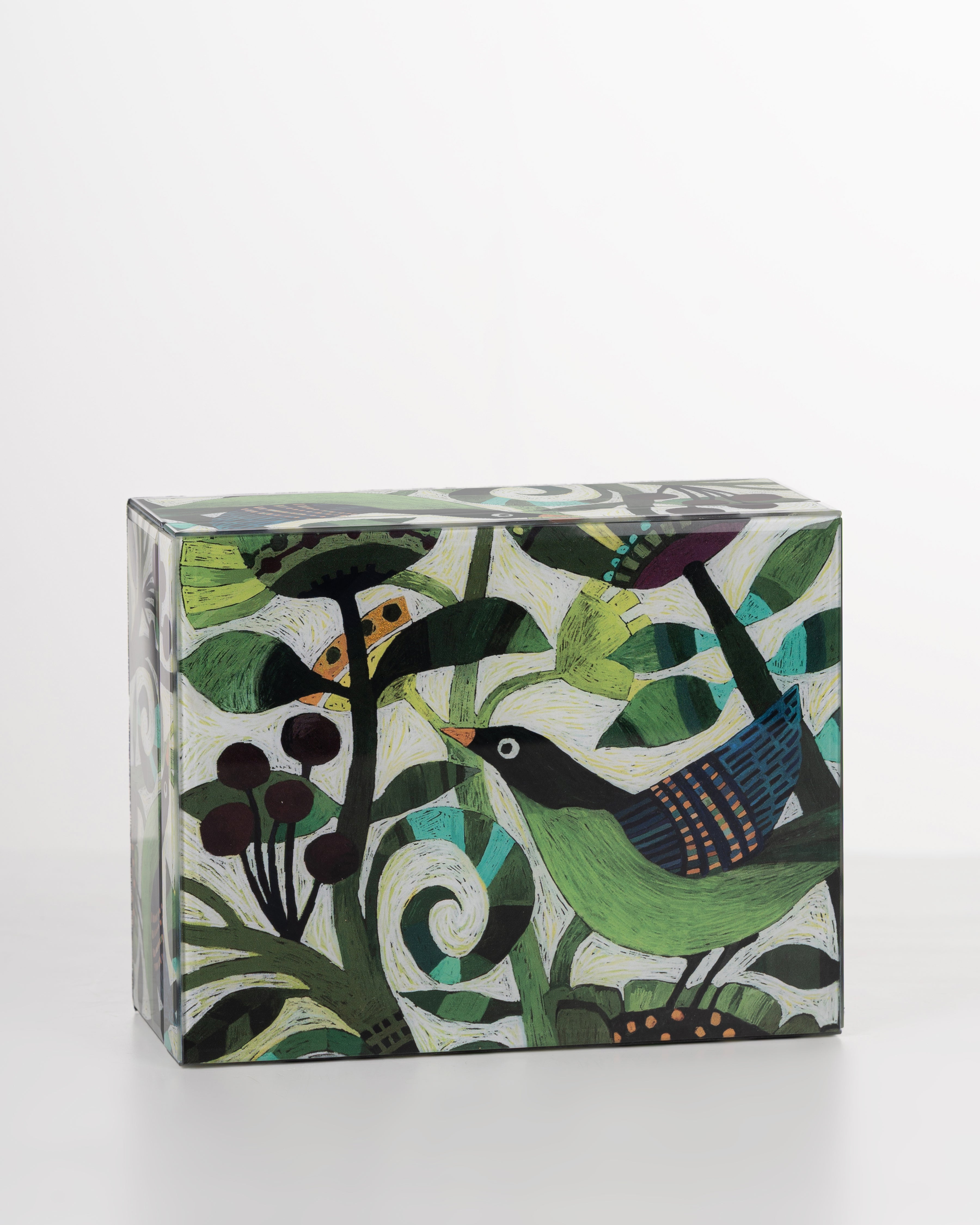 Birdsong Glass Storage Box | Medium