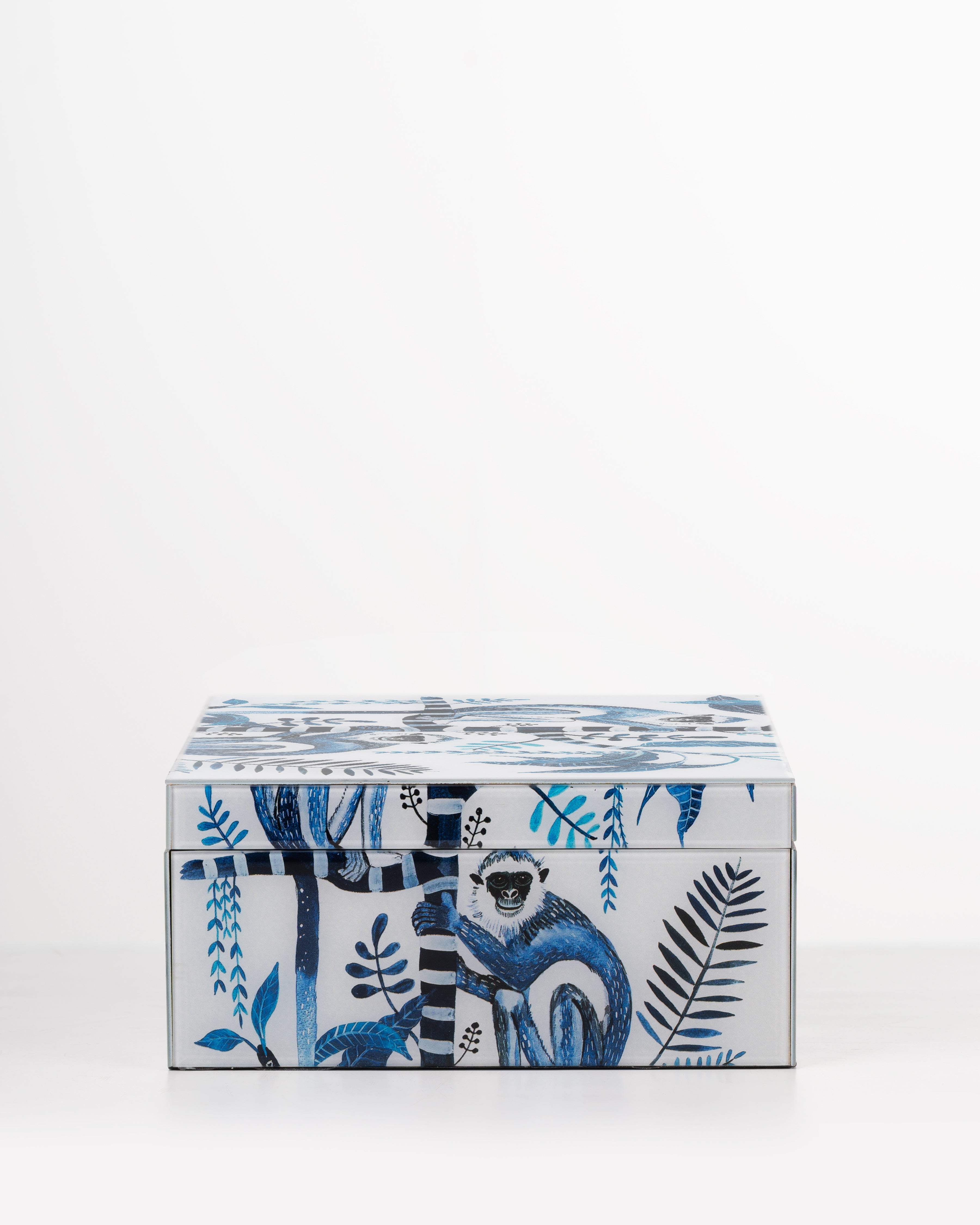 Palm Monkey Glass Storage Box | Large