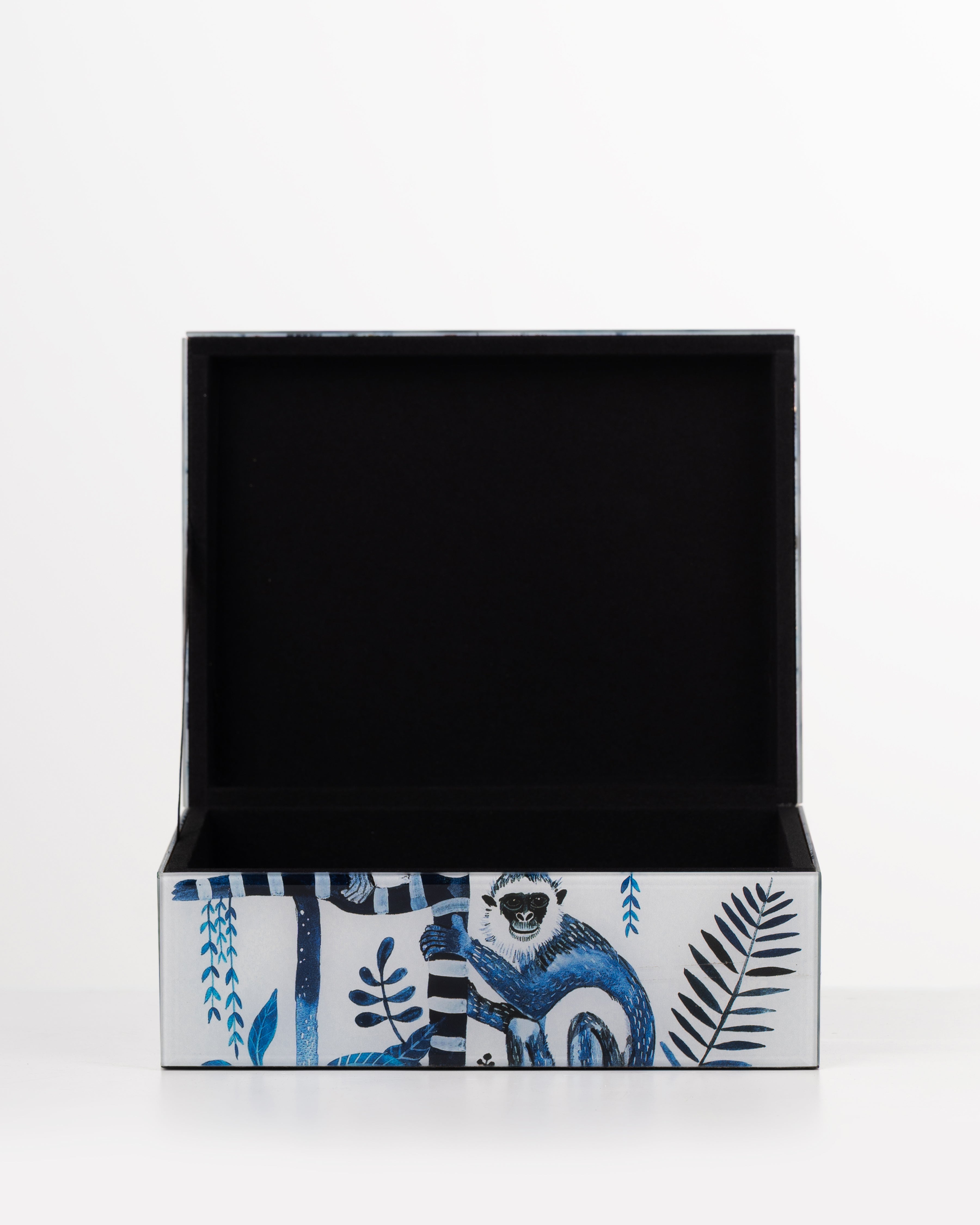 Palm Monkey Glass Storage Box | Medium