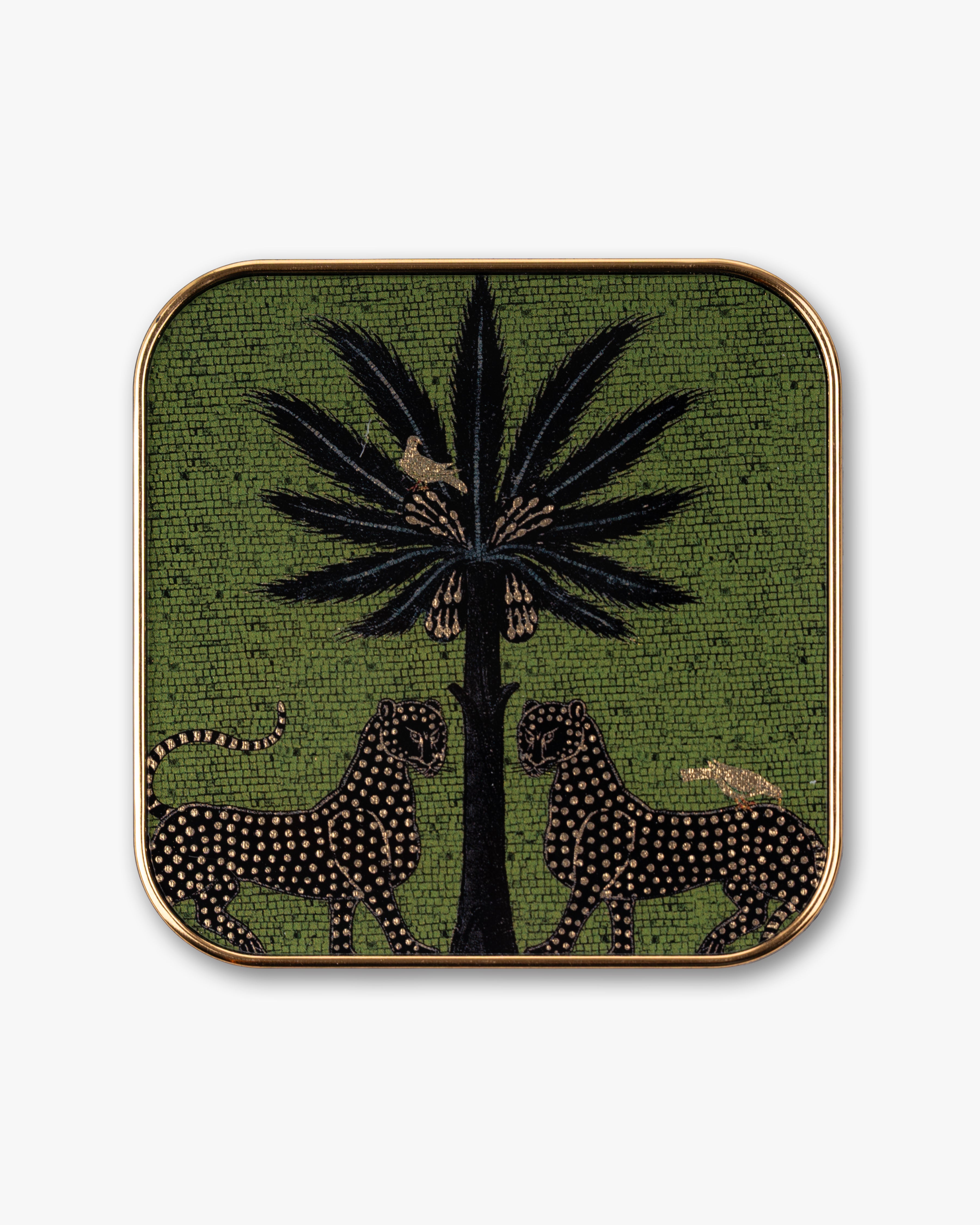 Imperial Leopard Coaster | Green