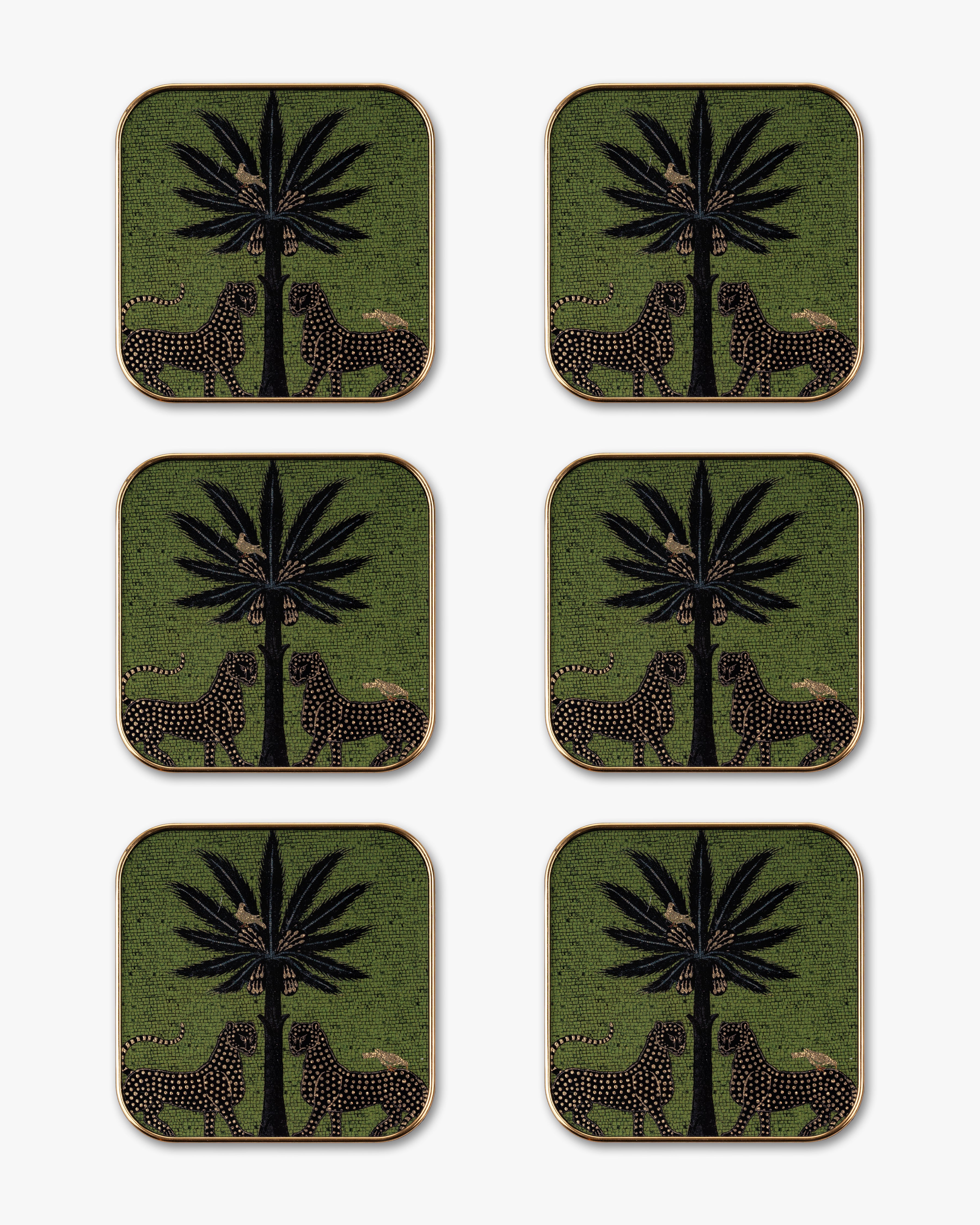 Imperial Leopard Coaster | Green