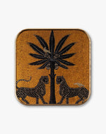 Imperial Leopard Coaster | Mustard