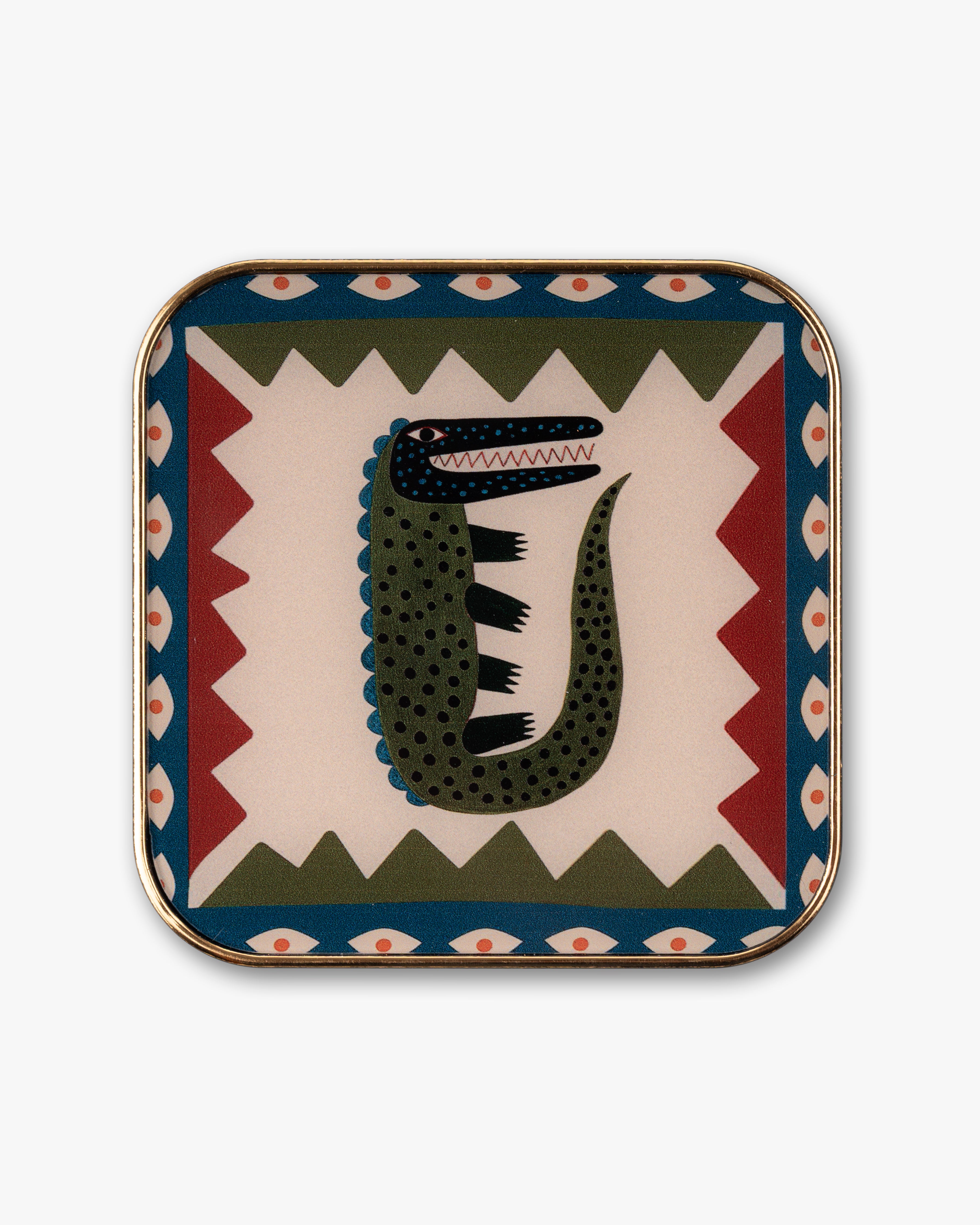 Tribal Crocodile Coaster Set