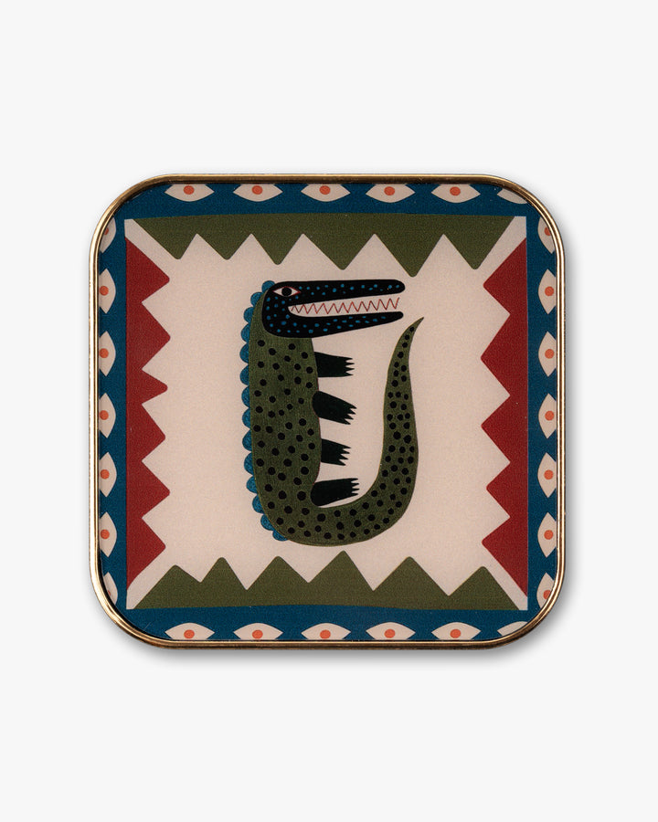 Tribal Crocodile Coaster Set