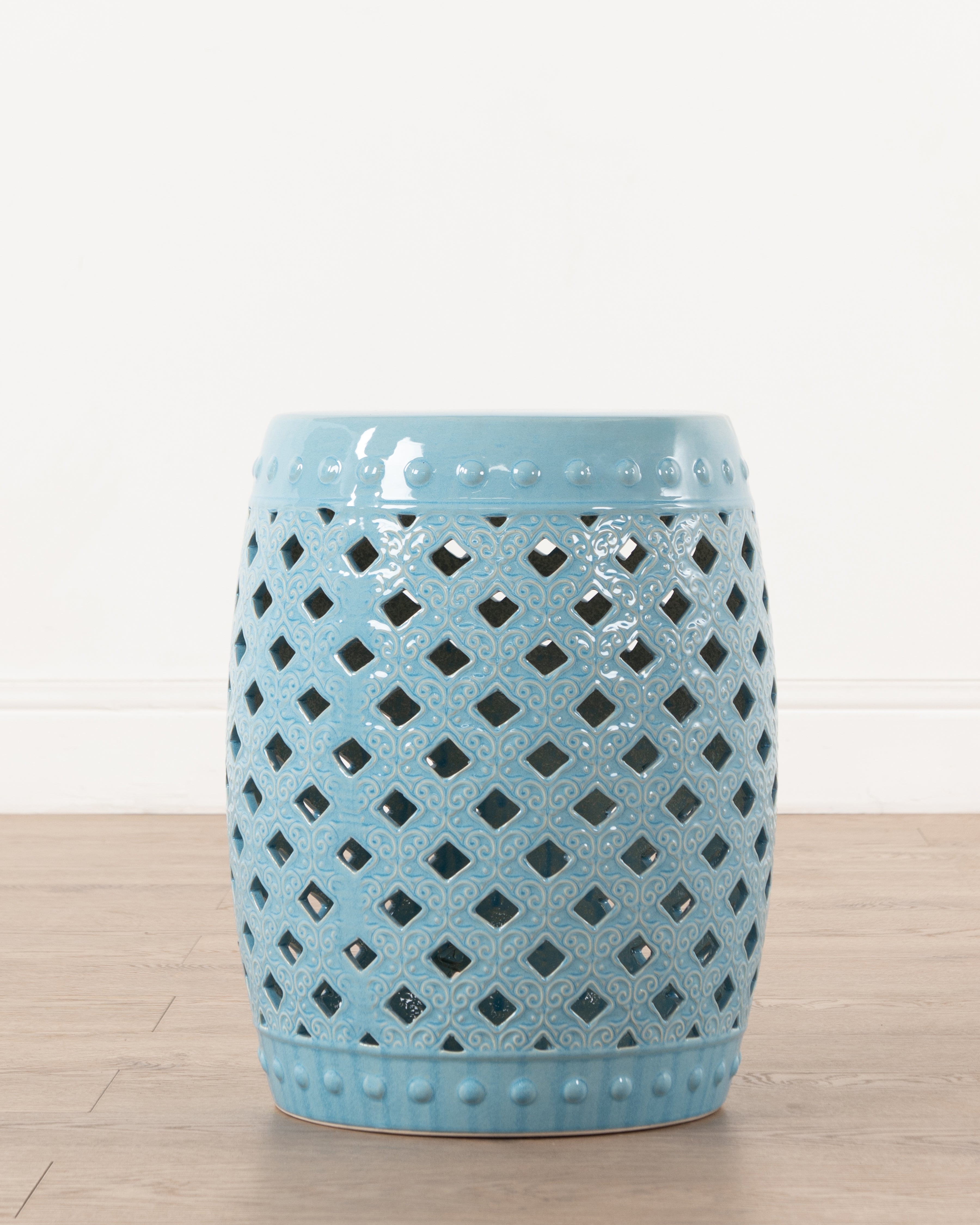 Celadon Ceramic Stool | Blue