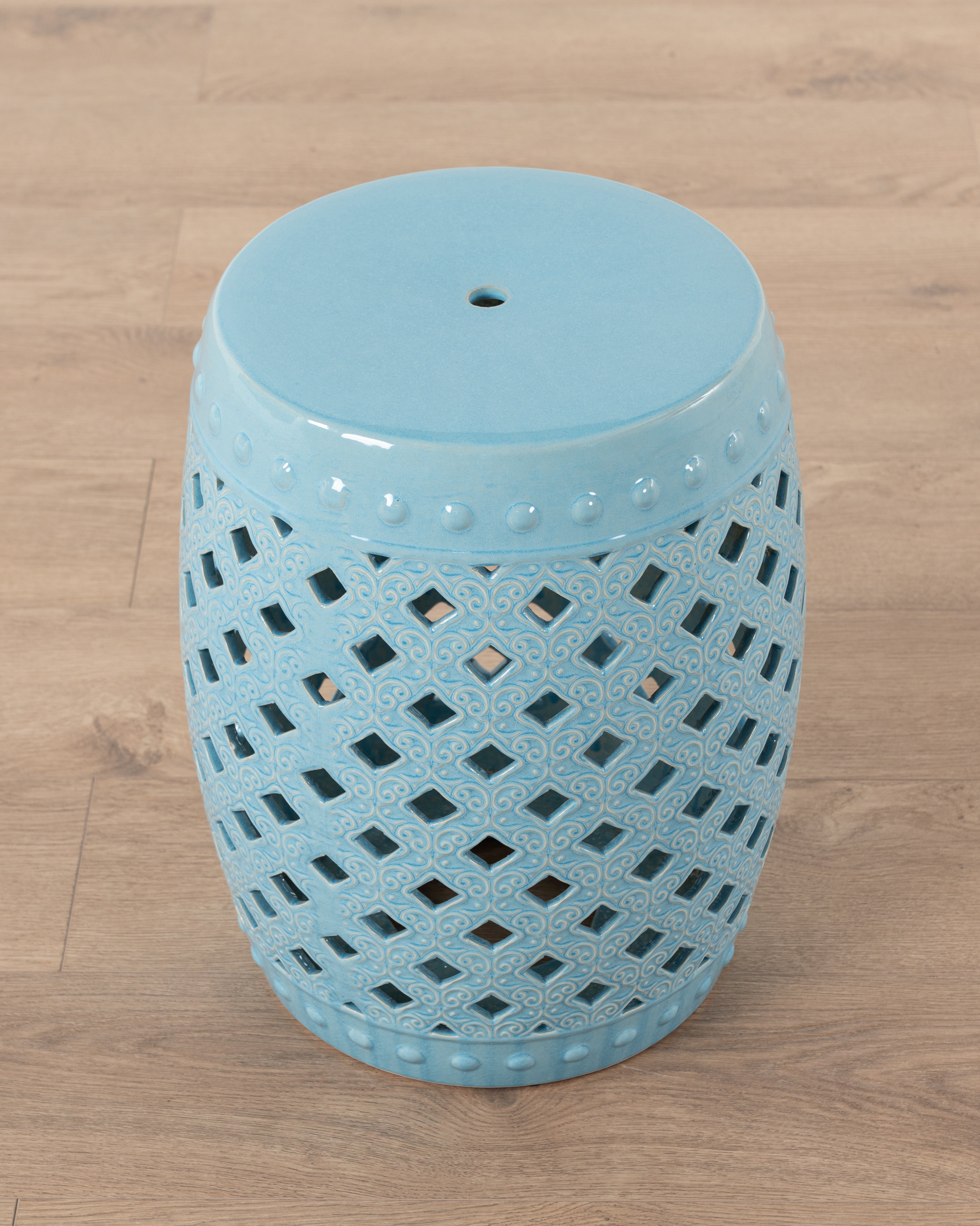 Celadon Ceramic Stool | Blue