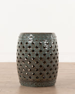 Celadon Ceramic Stool | Green