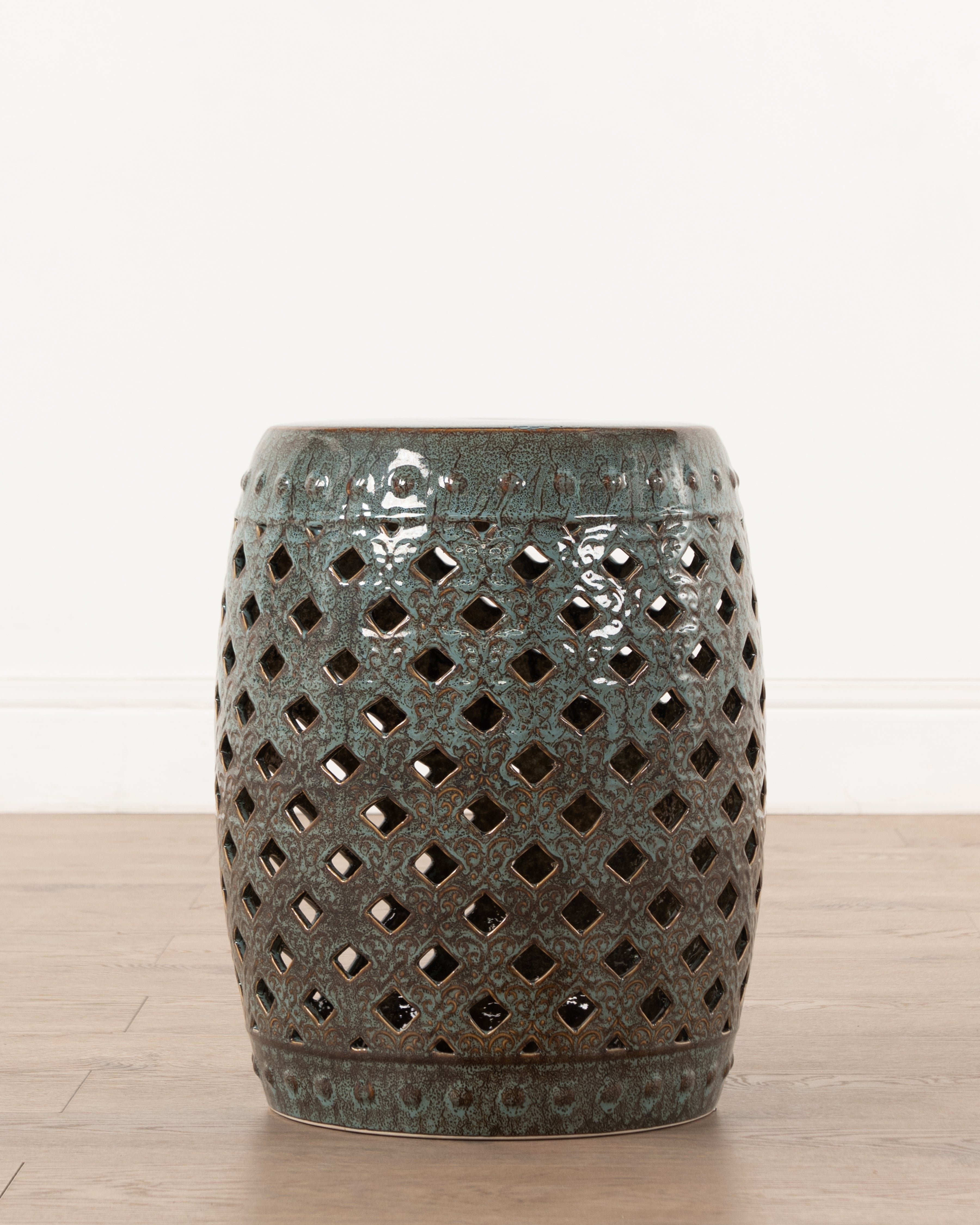 Celadon Ceramic Stool | Green