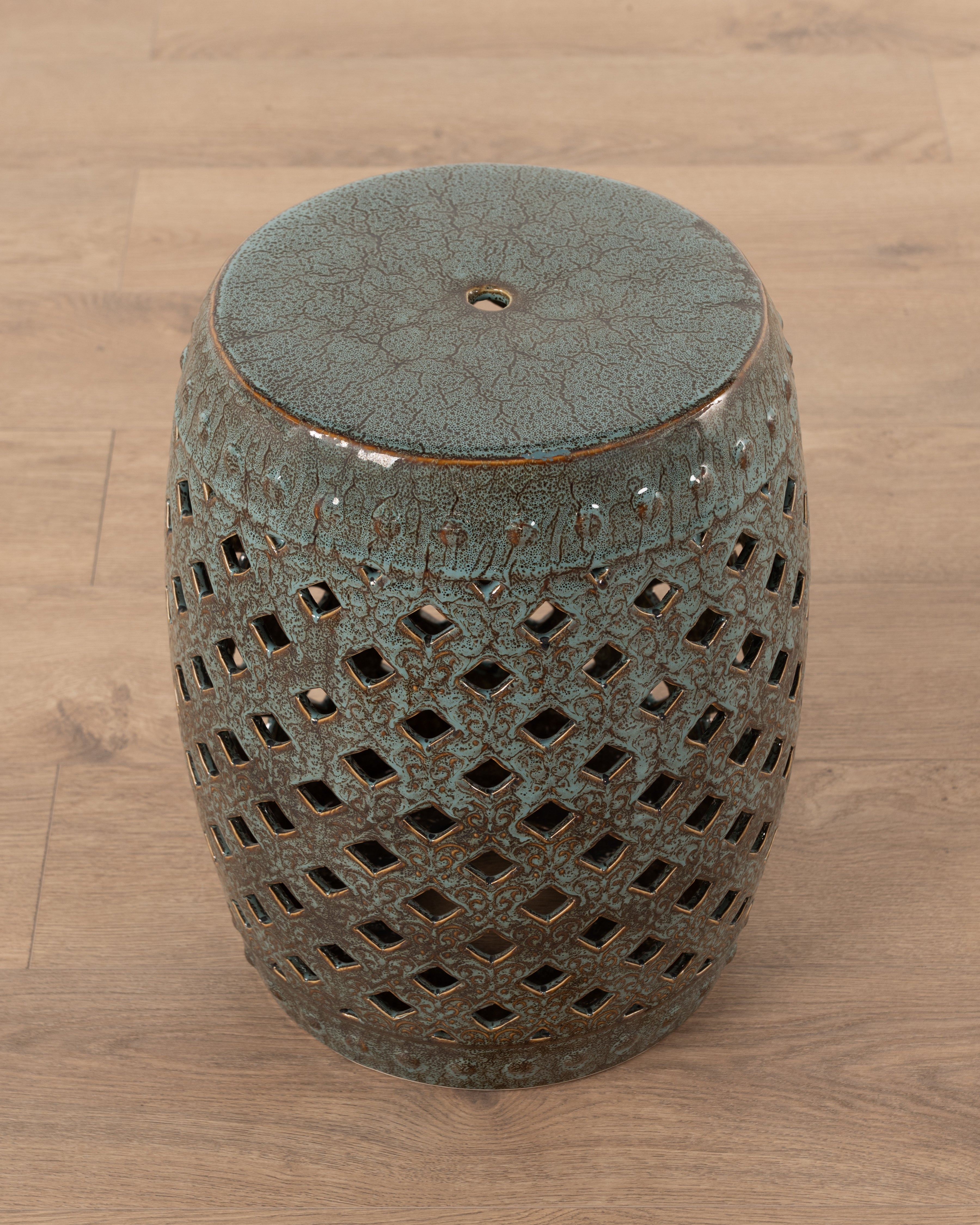 Celadon Ceramic Stool | Green