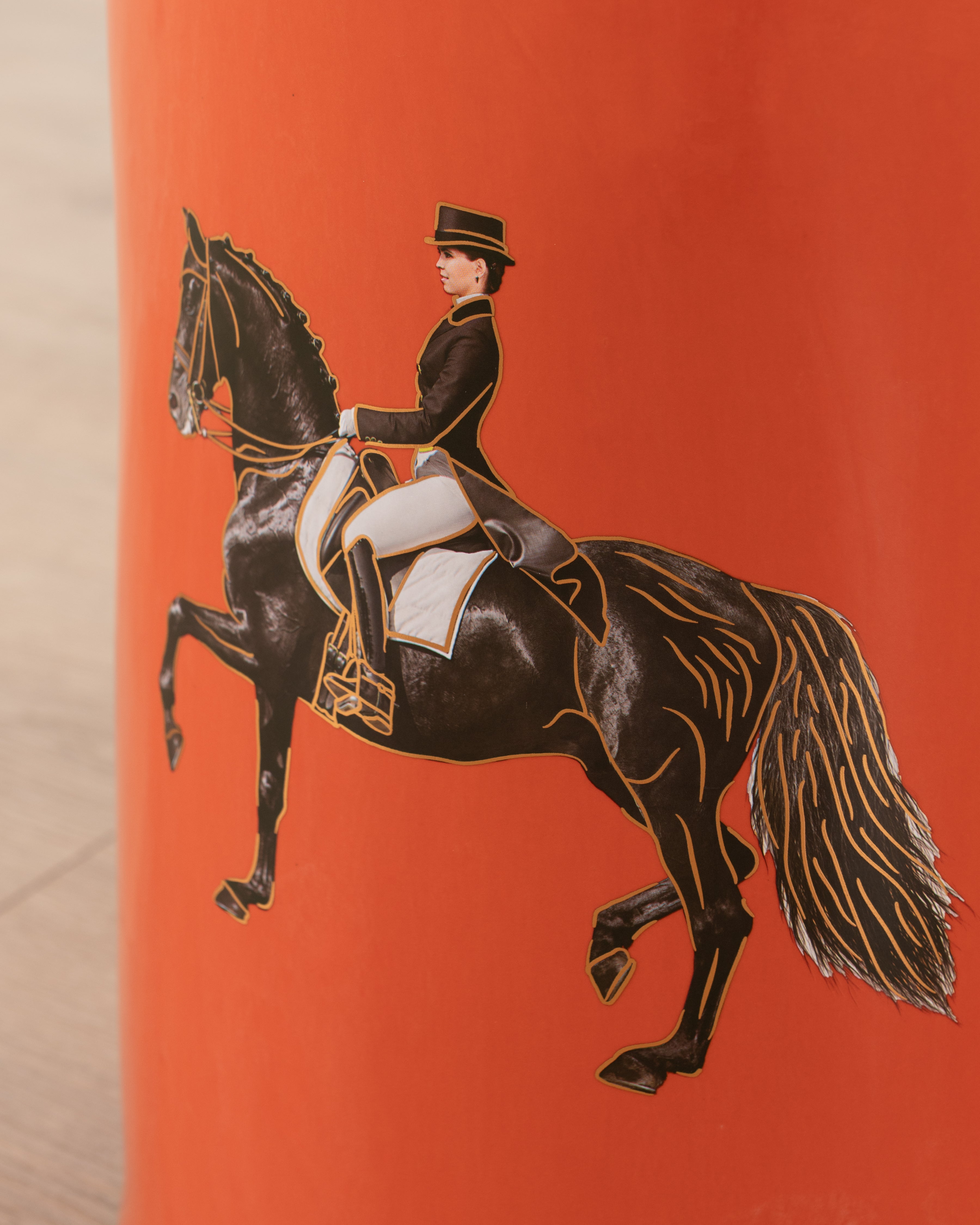 Amber Equestrian Ceramic Stool