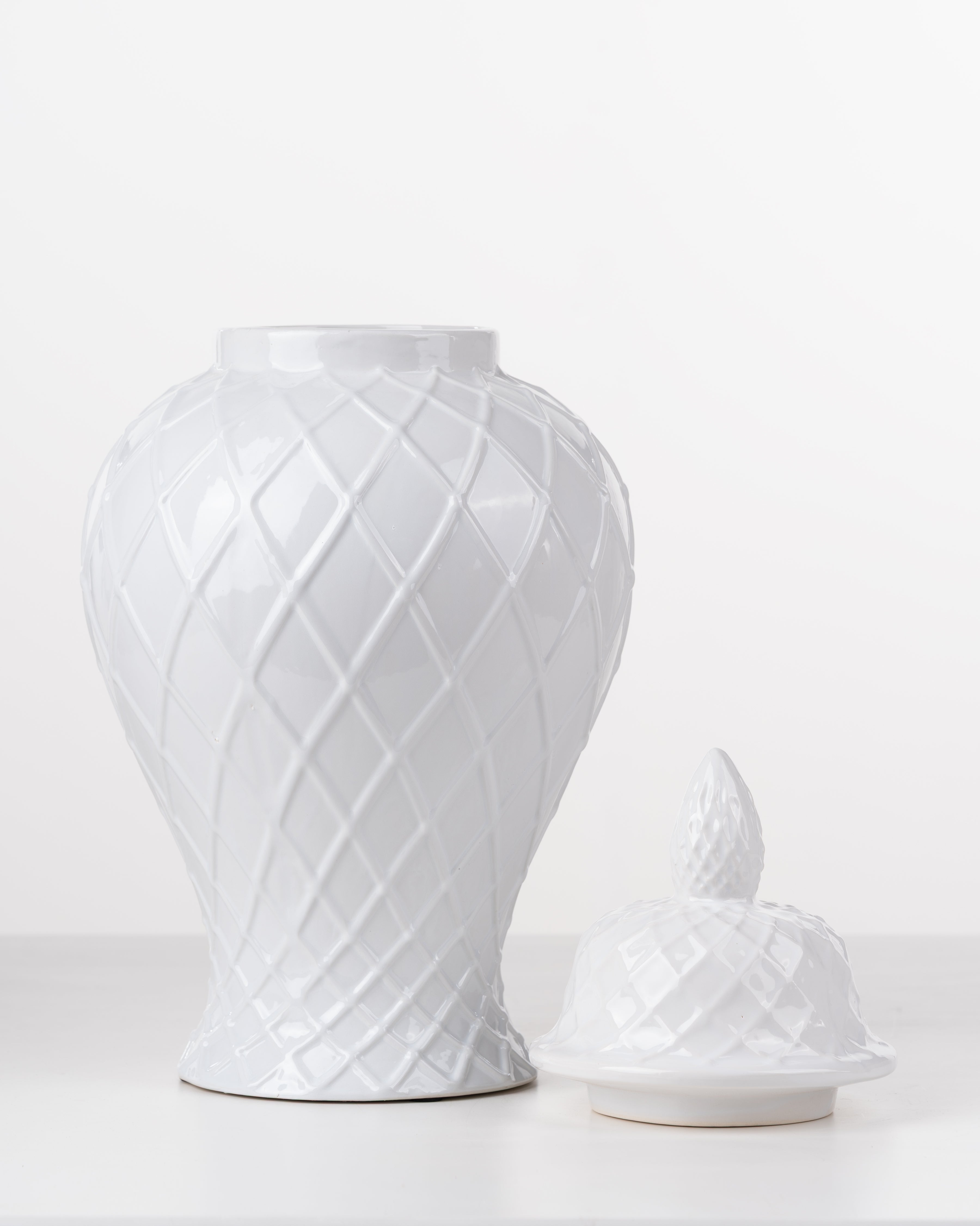 Lattice Ceramic Ginger Jar