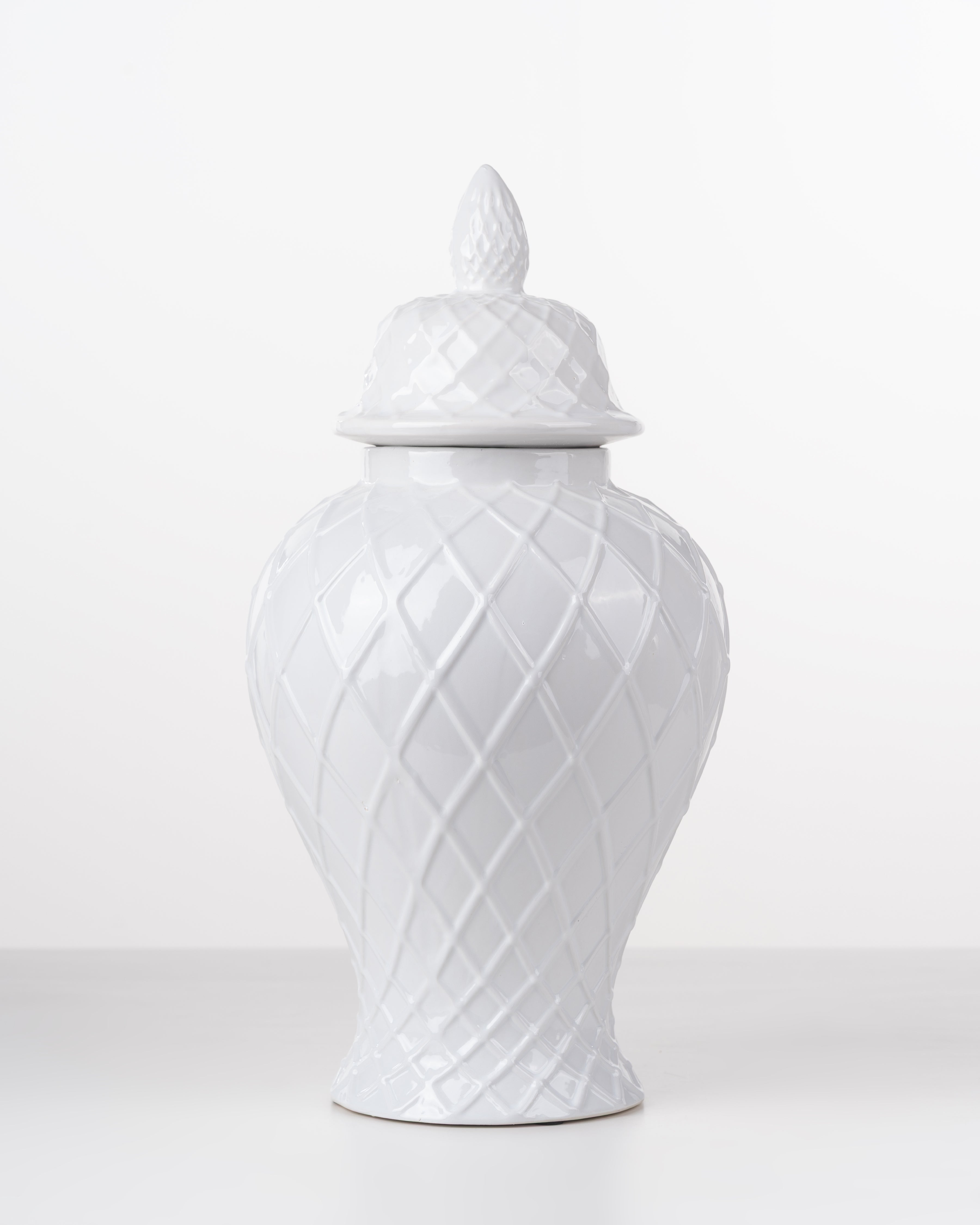 Lattice Ceramic Ginger Jar