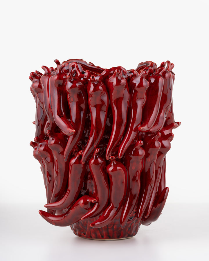 Scarlet Chilli Ceramic Vase