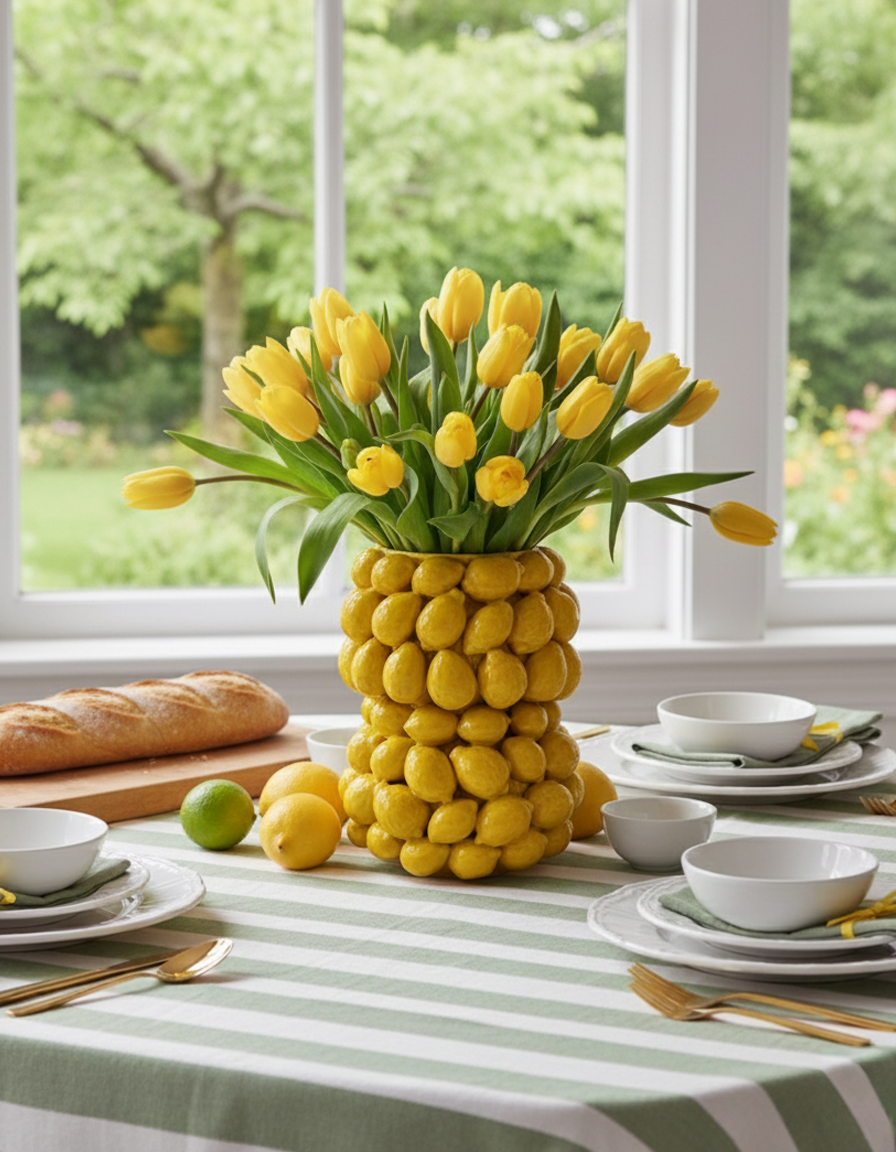 Ceramic Lemon Vase