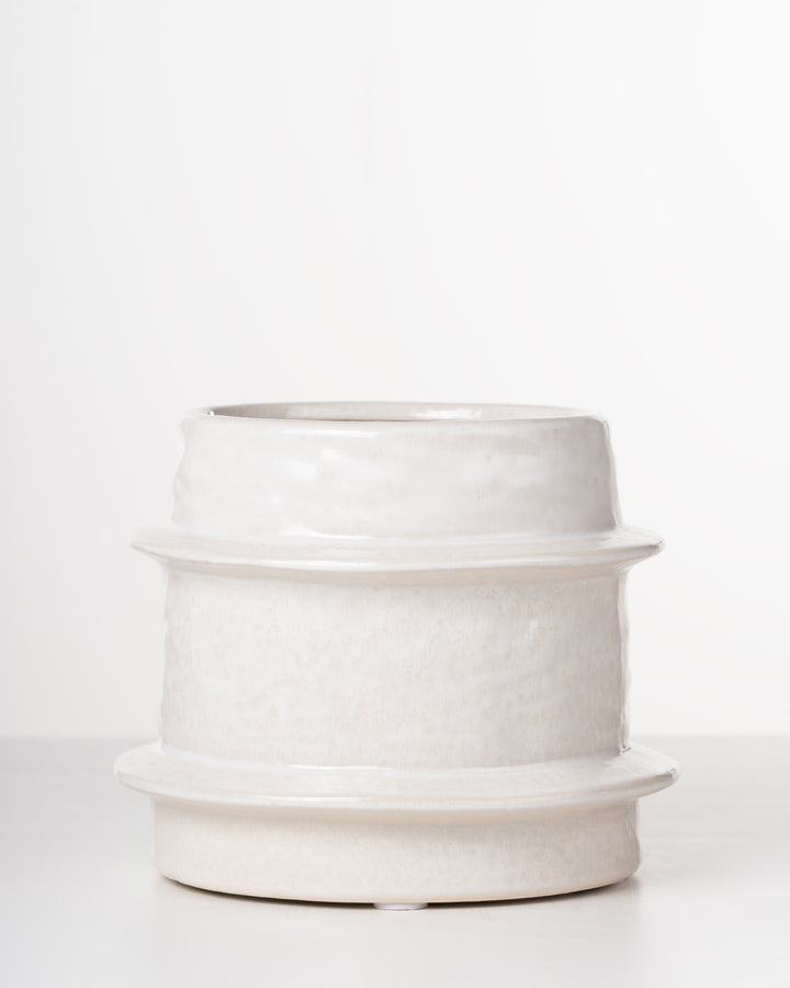 Saturn Ceramic Vessel | White