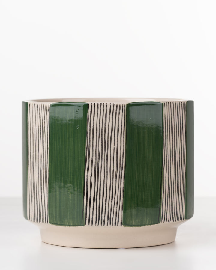 Botanica Stripe Ceramic Pot