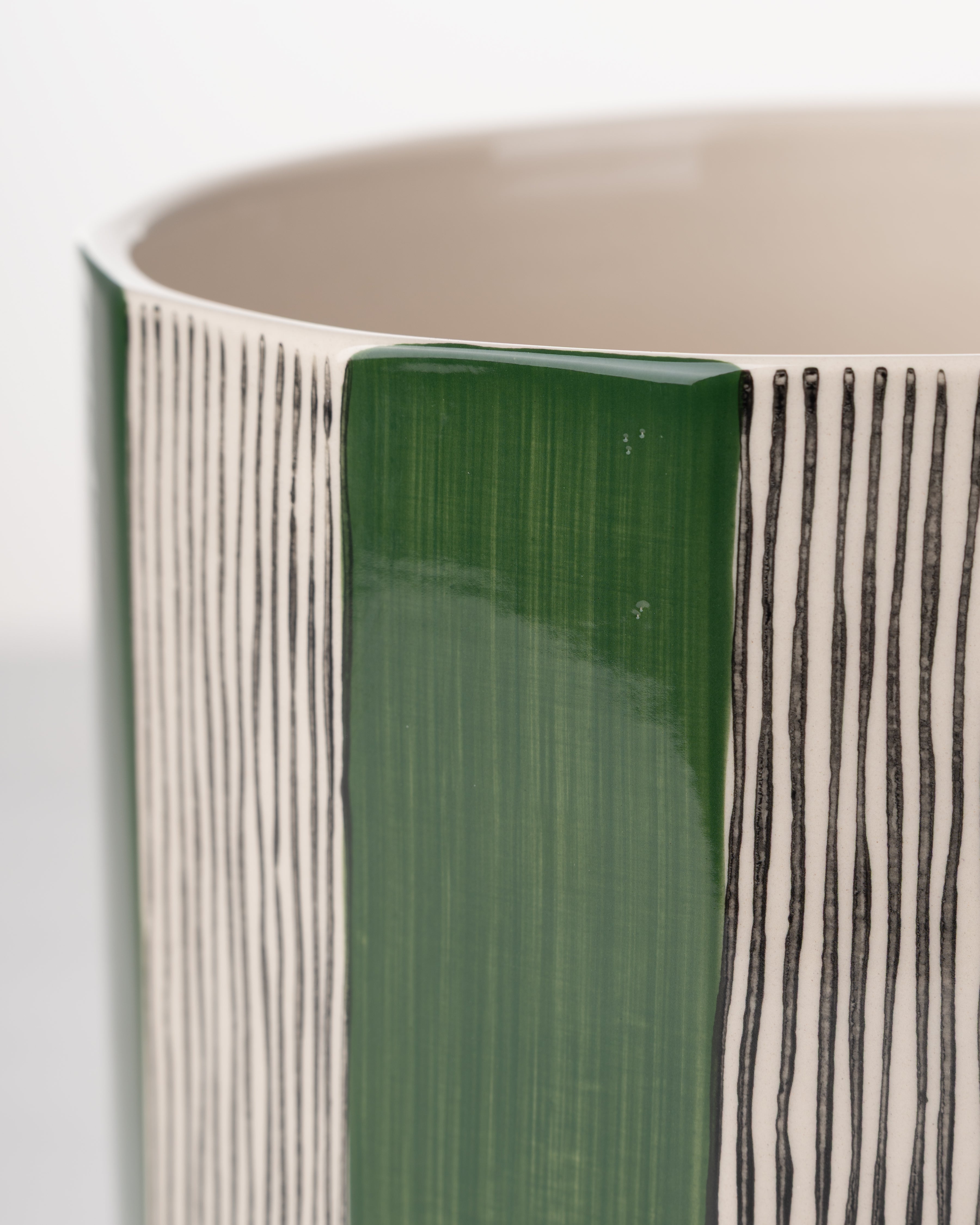 Botanica Stripe Ceramic Pot
