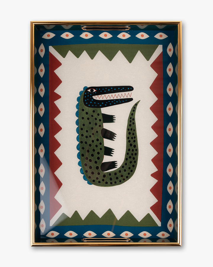 Tribal Crocodile Tray | Large