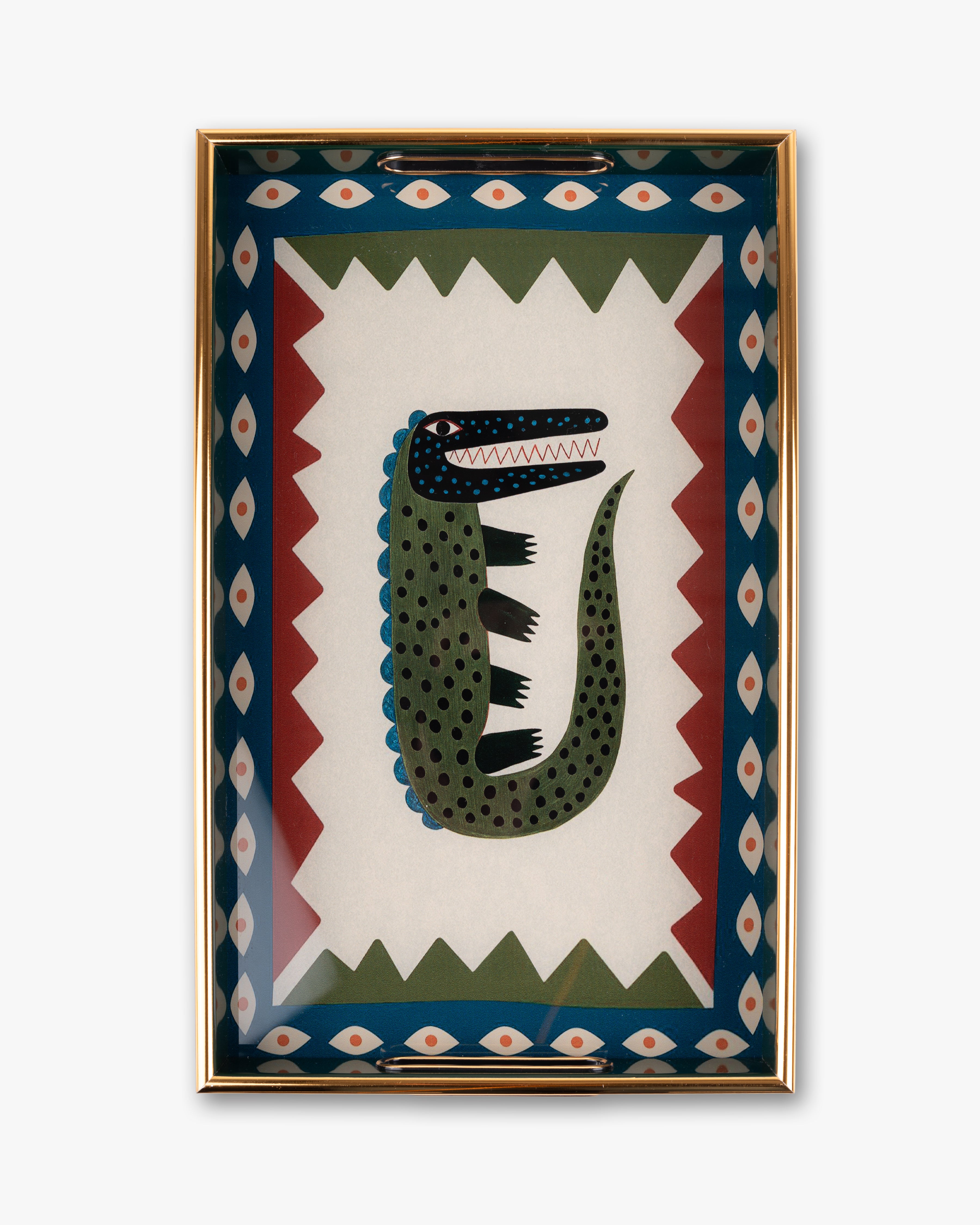 Tribal Crocodile Tray | Medium