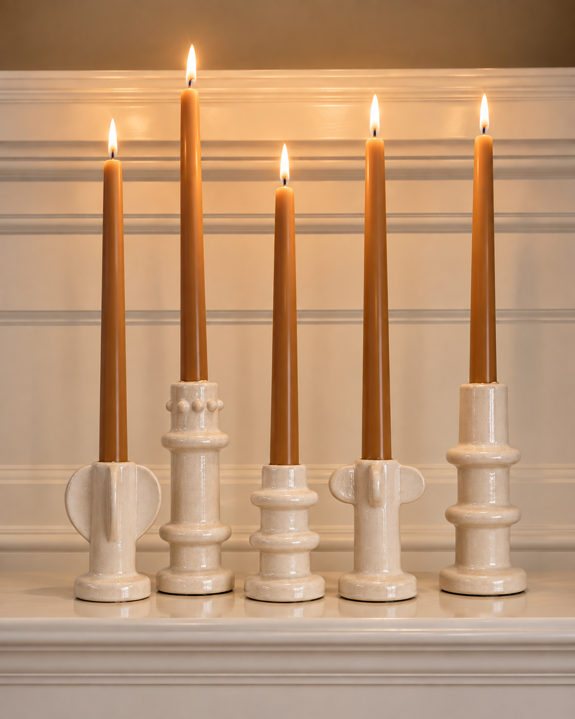 Bloom Ceramic Candle Holder | White