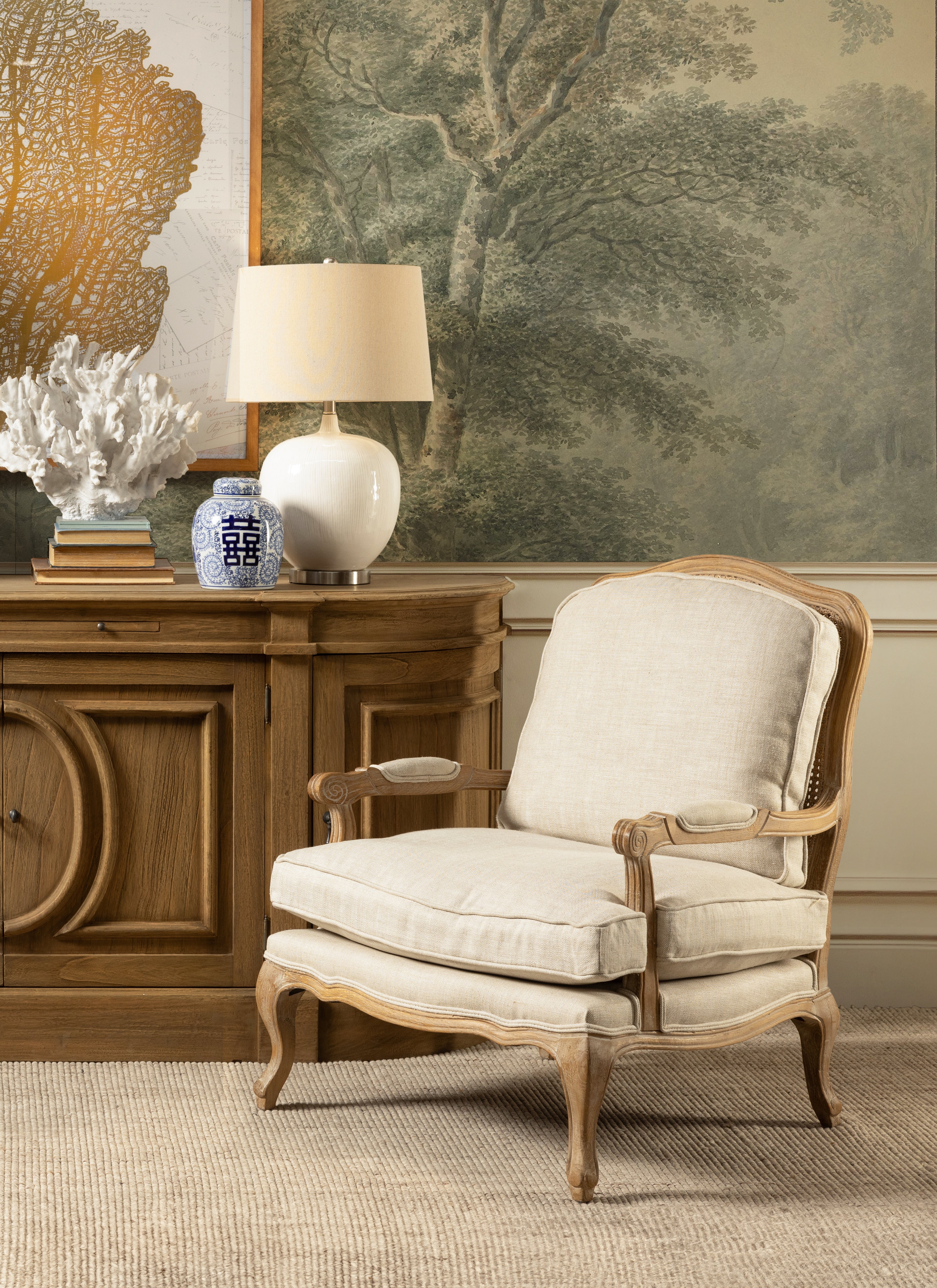 Bodine Bergere Chair | Linen