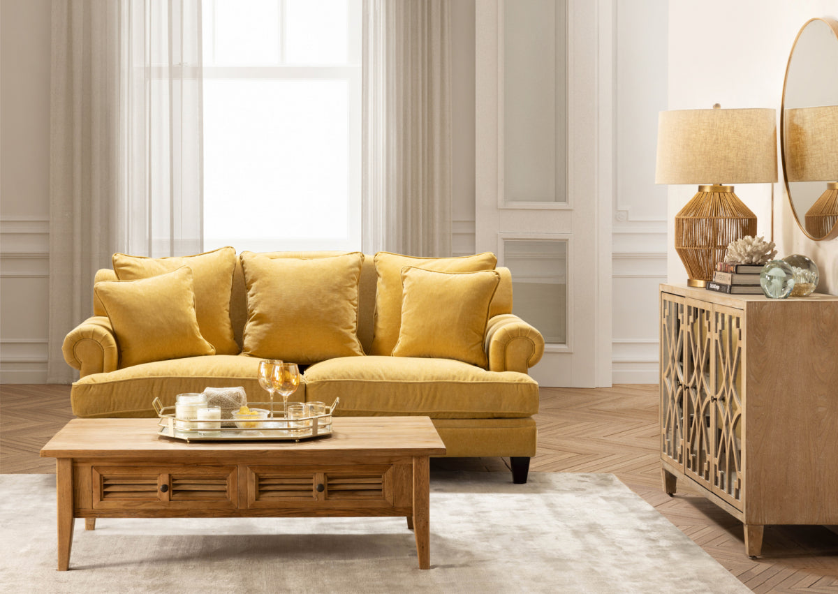 Lucerne 3.5-Seater Signature Sofa | Mustard