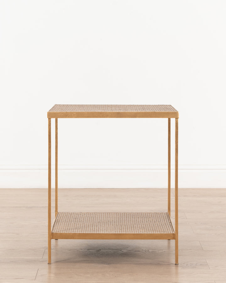 Sardinia Square Side table | White wash Rattan
