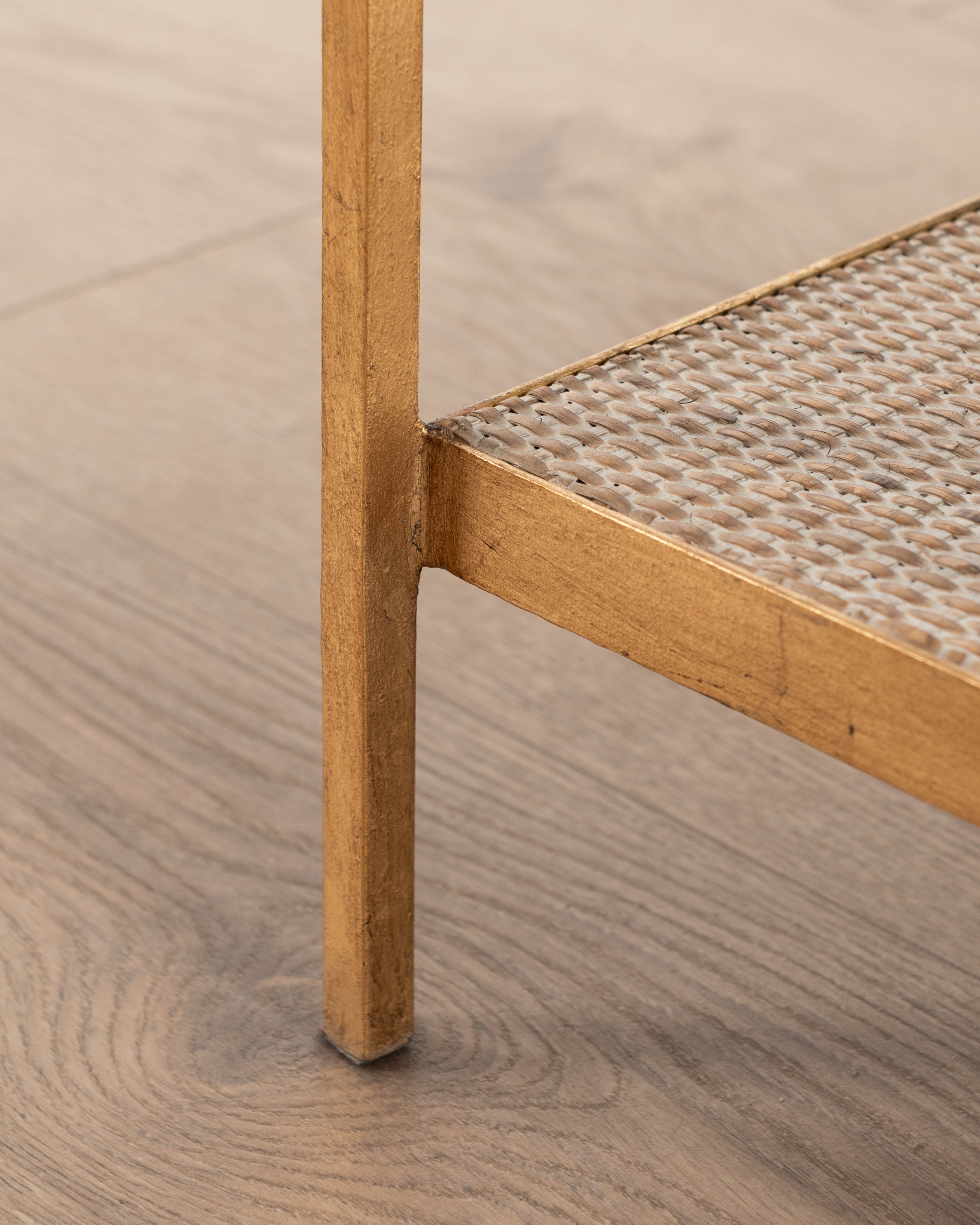 Sardinia Square Side table | White wash Rattan