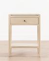 Plantation Bedside Table | 1 Drawer - White
