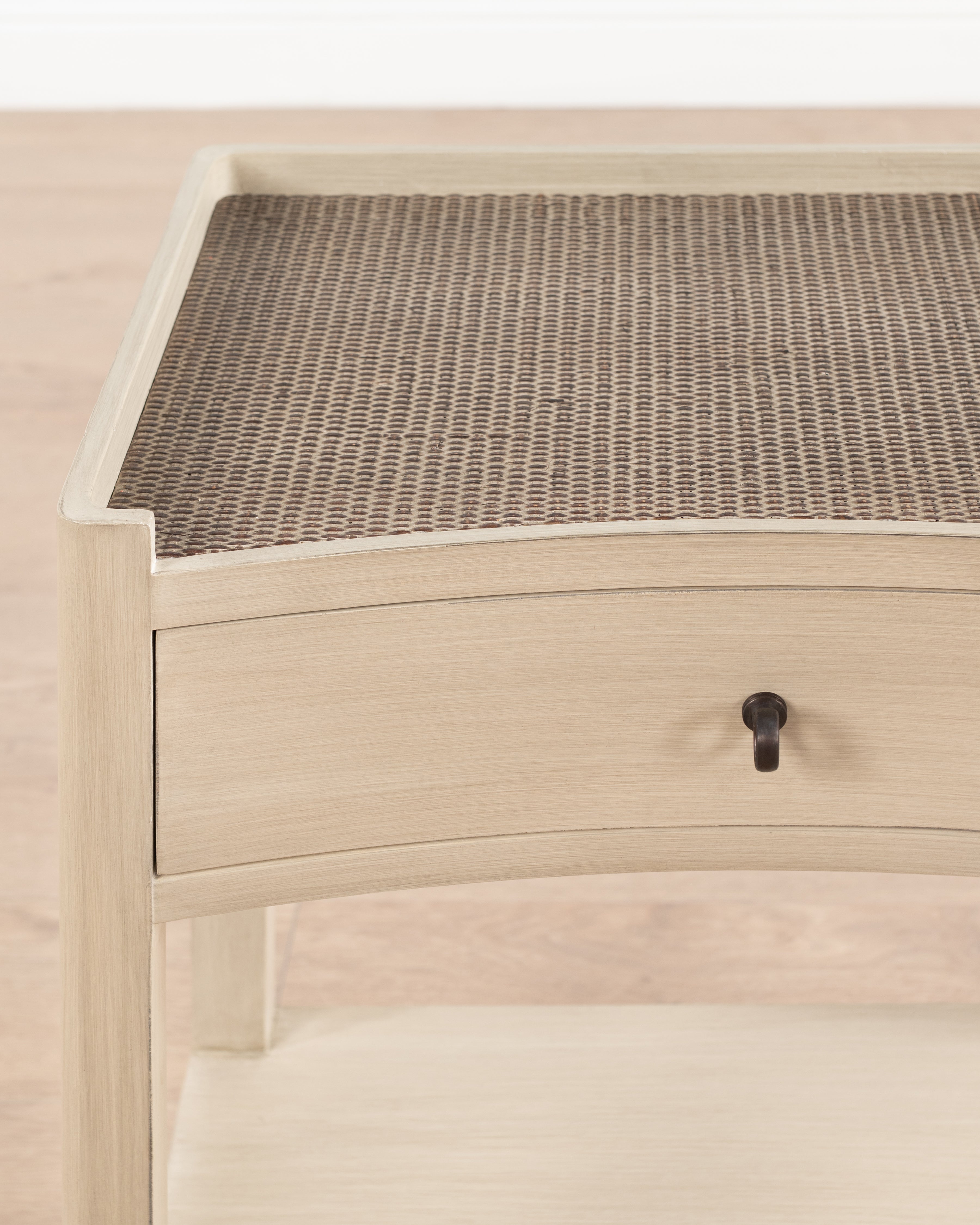 Plantation Bedside Table | 1 Drawer - White