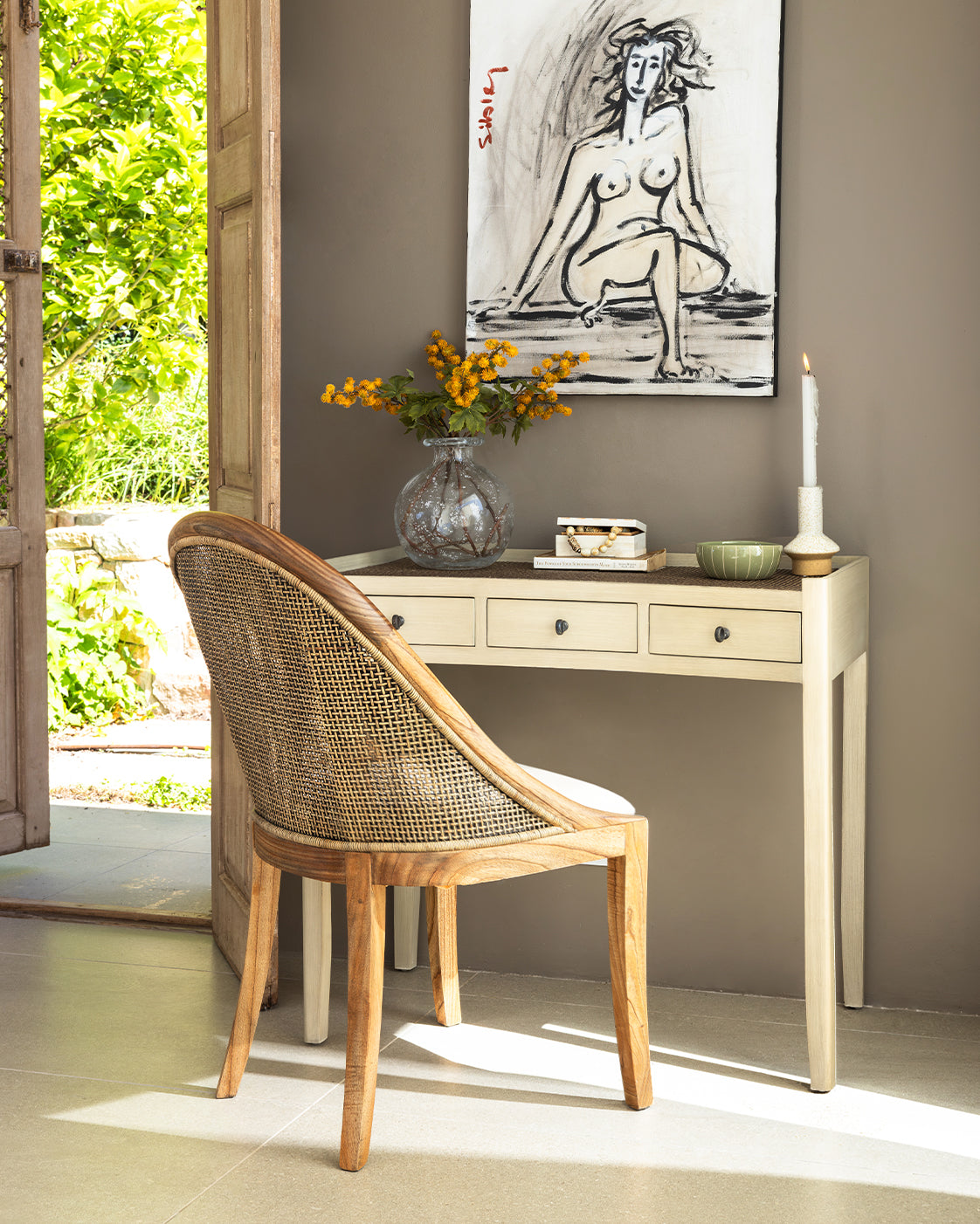 Plantation Writing Table | White