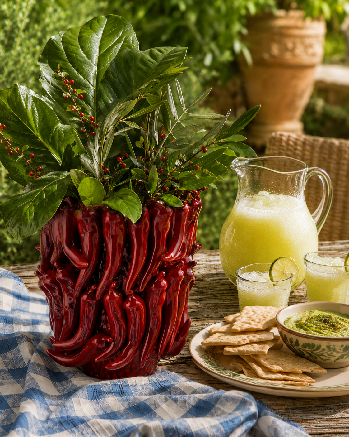 Scarlet Chilli Ceramic Vase