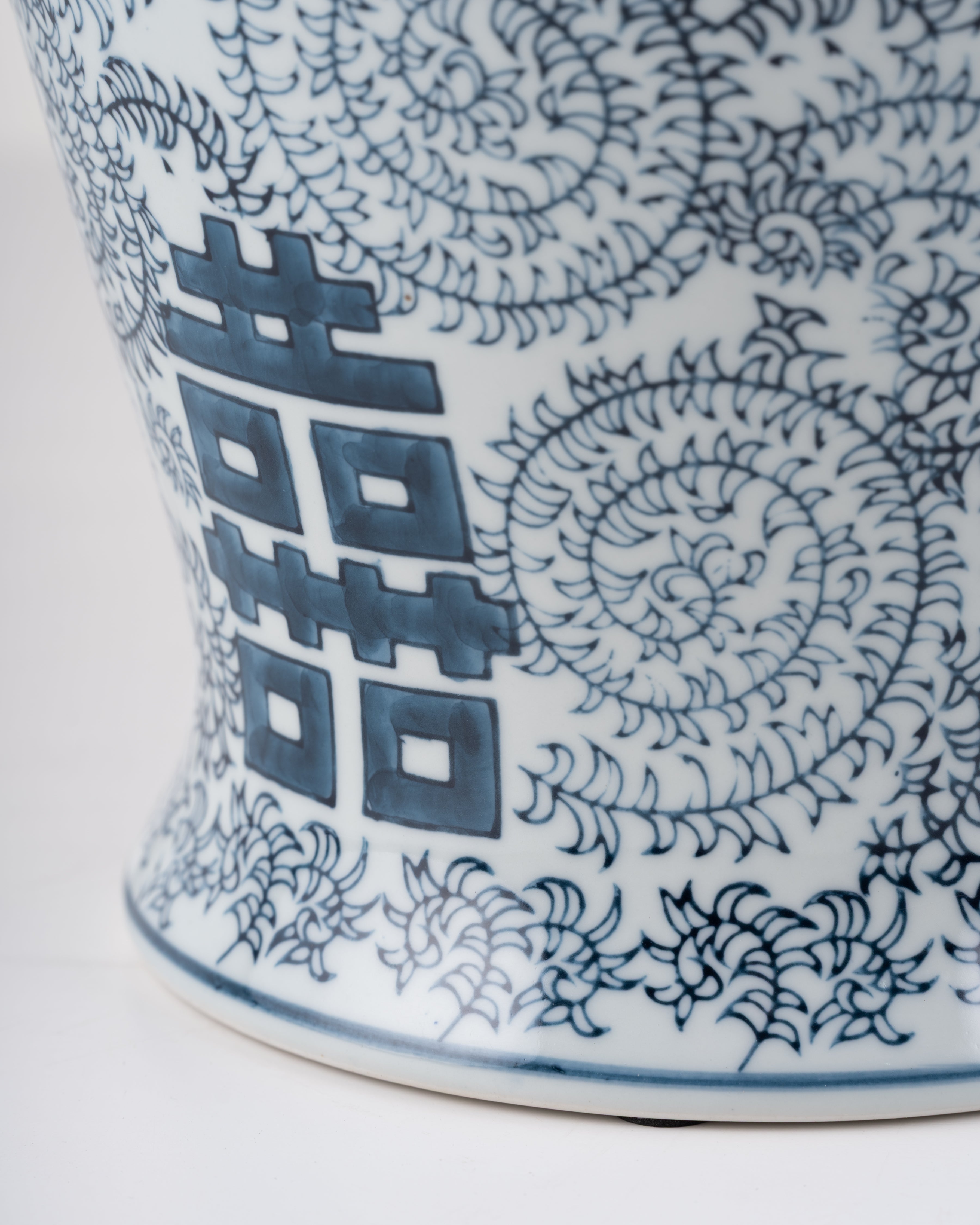 Lotus Azure Dynasty Ginger Jar