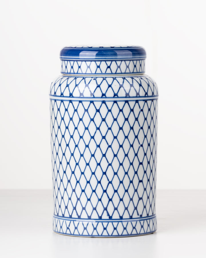 Cobalt Lattice Ginger Jar | Large