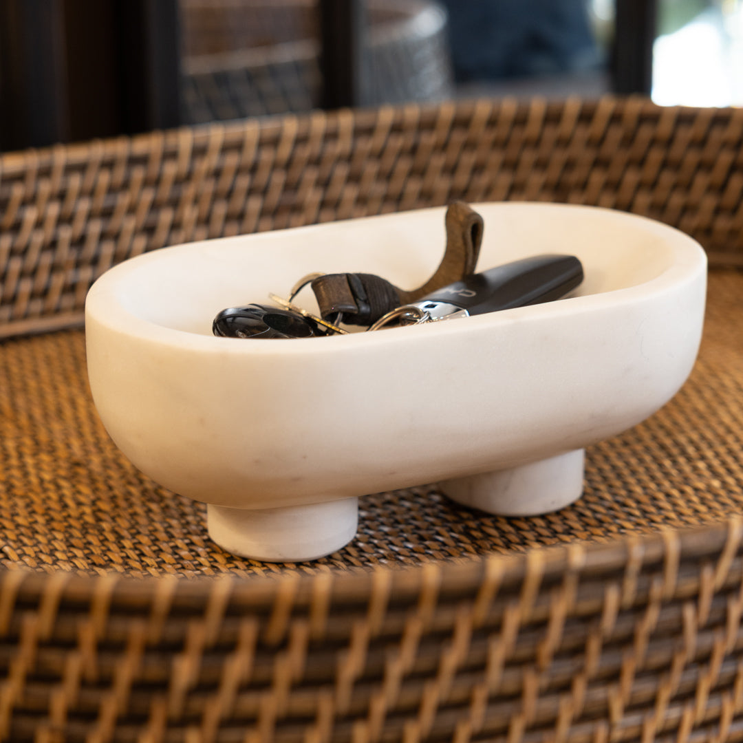 Marble Footed Bowl
